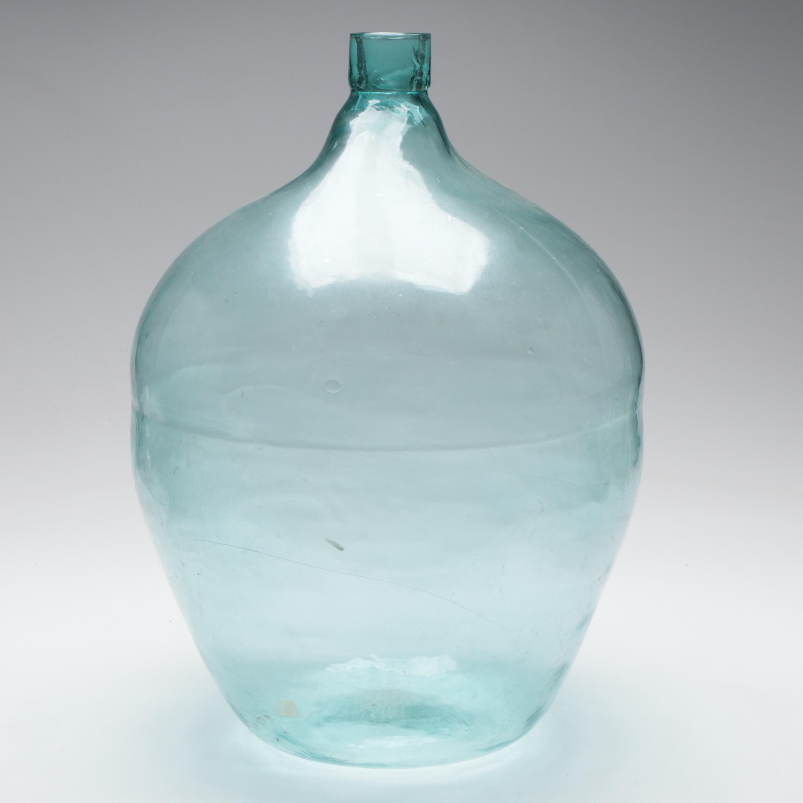 Handmade Blown Glass Carboy, Antique
