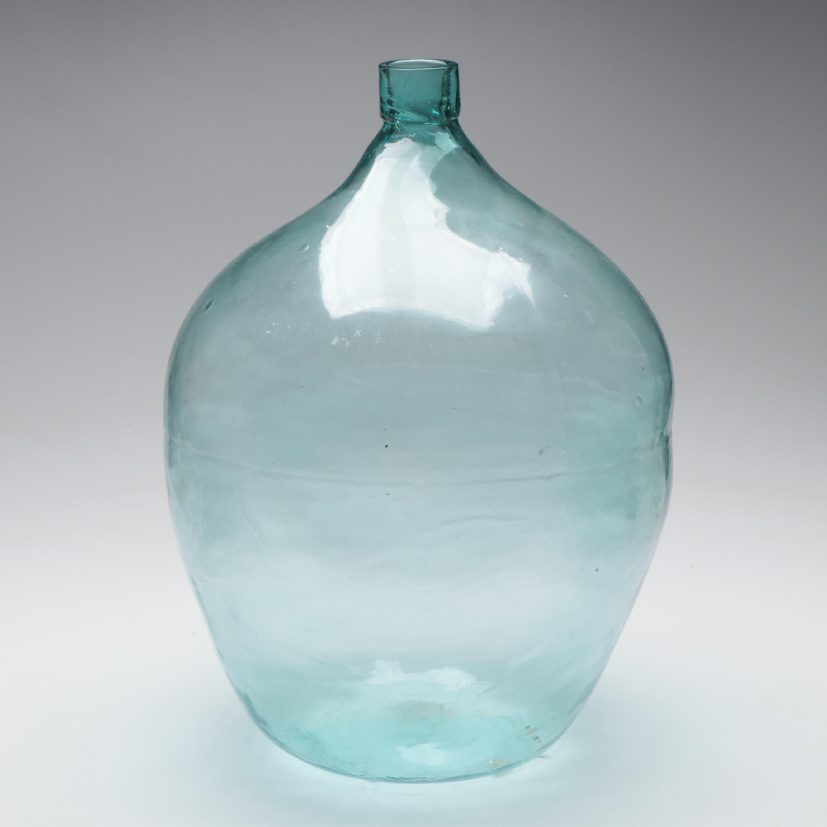 Handmade Blown Glass Carboy, Antique