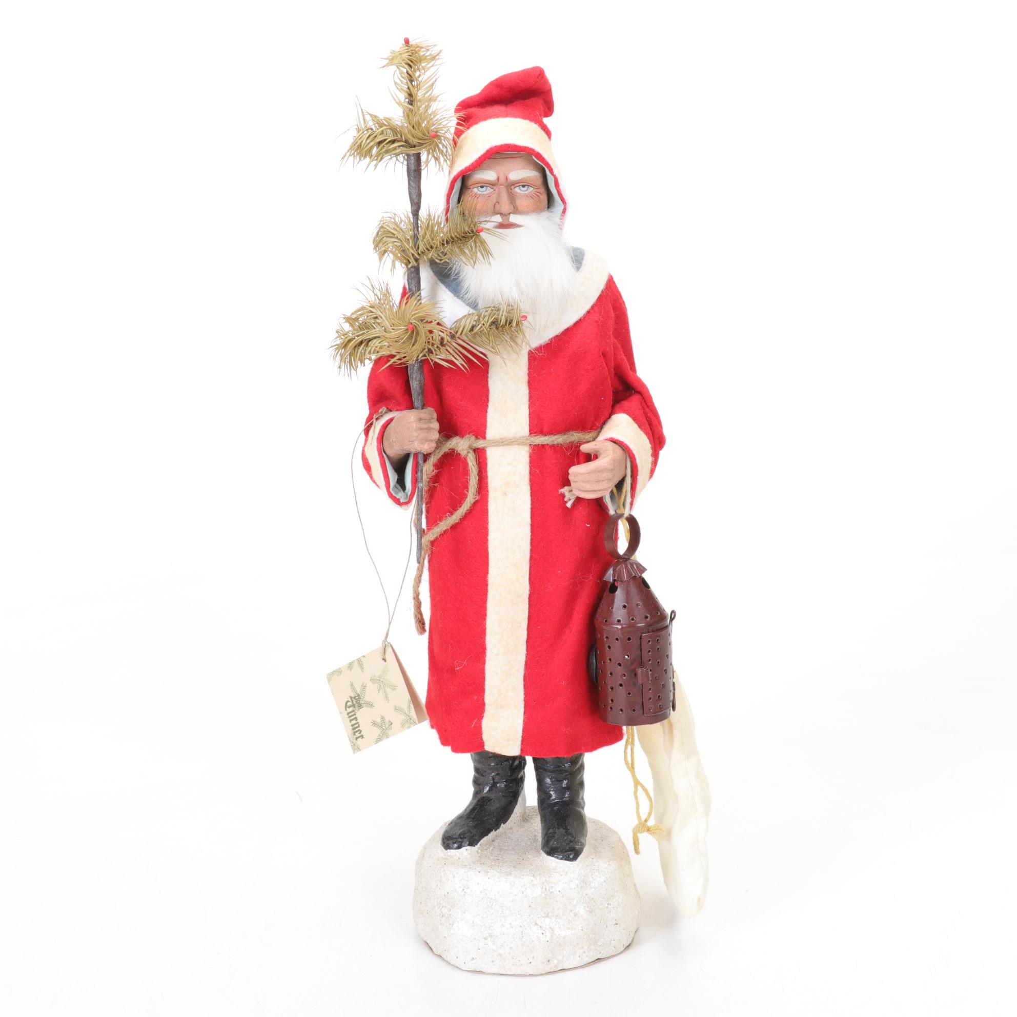 Handmade German Santa Candy Container by Paul Turner