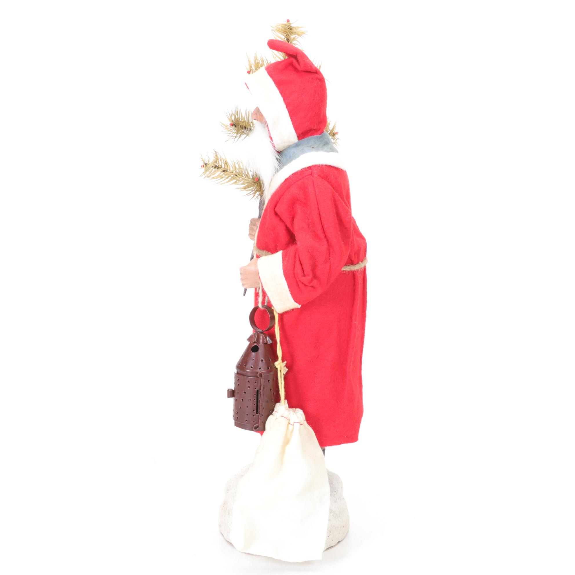 Handmade German Santa Candy Container by Paul Turner