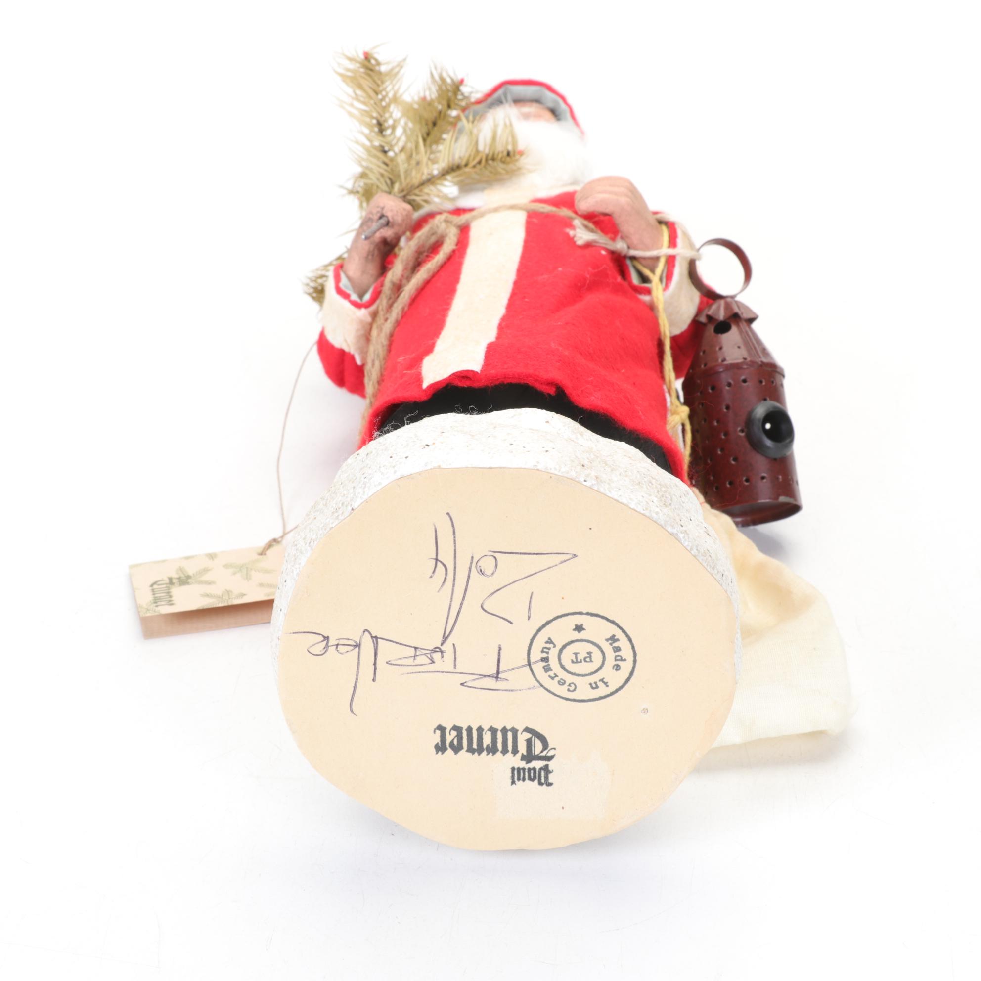 Handmade German Santa Candy Container by Paul Turner