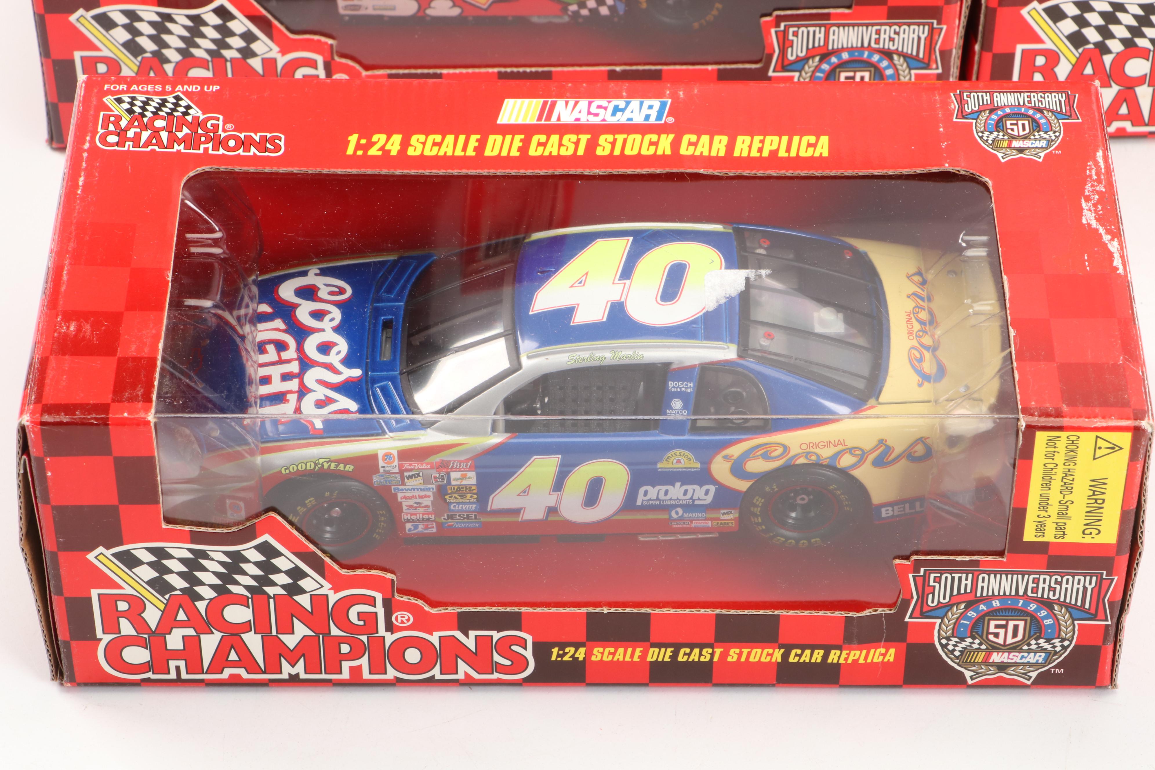 Racing Champions 50th Anniversary NASCAR 1:24 Scale Diecast Cars, 1990s