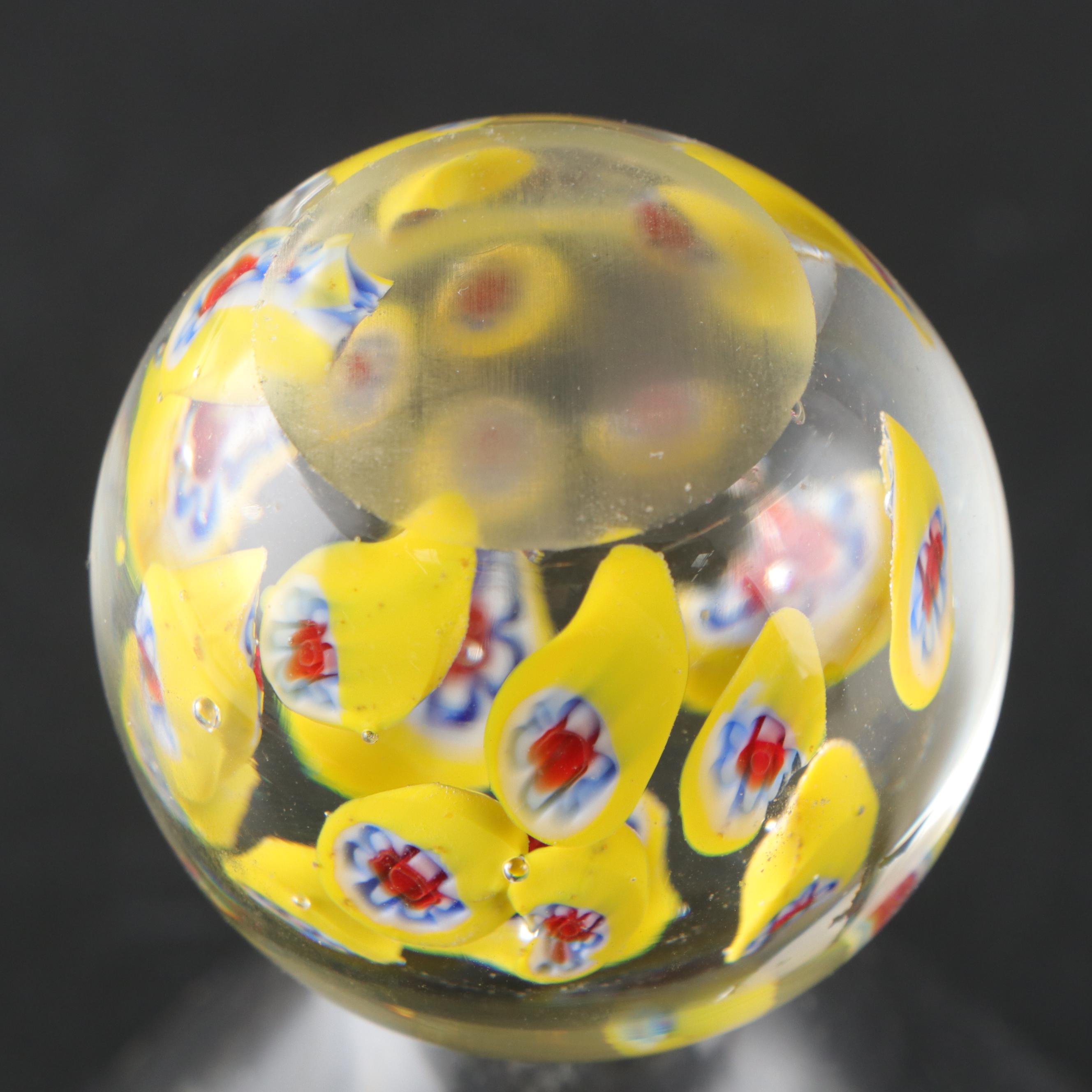 Blown Glass Ball Stem Martini Glasses