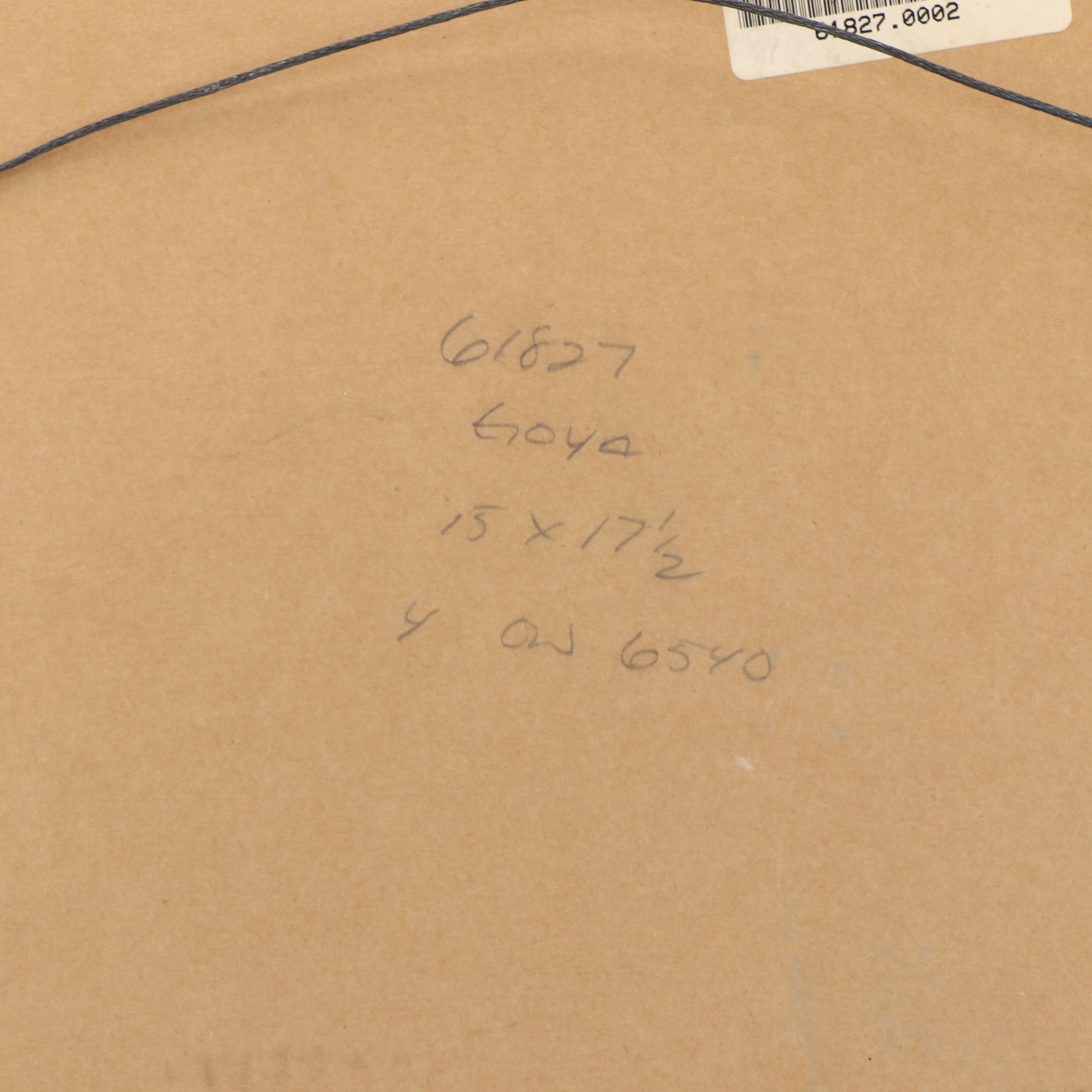 Etching With Aquatint After Francisco Goya "Pobrecitas!"