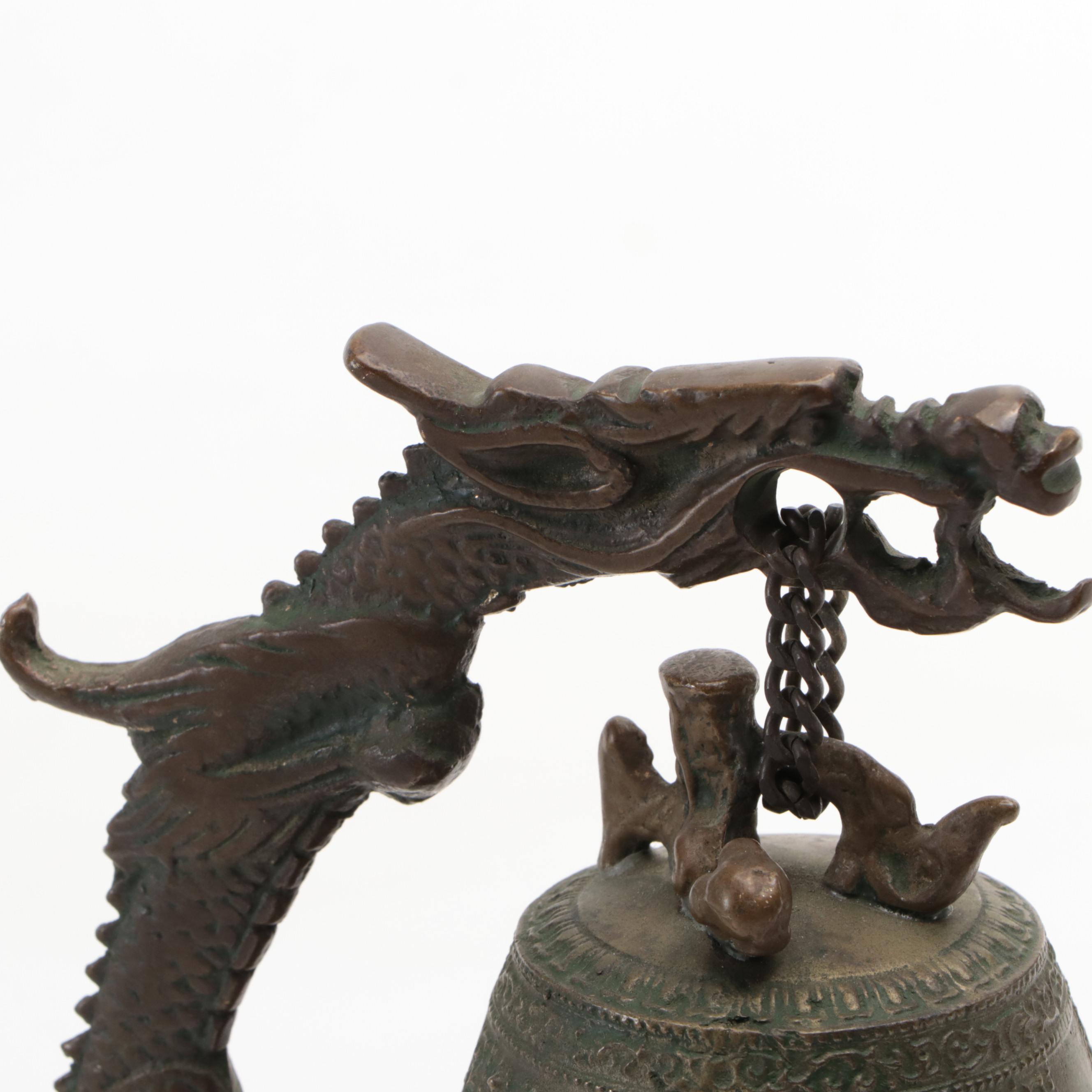 Japanese Style Brass Temple Gong with Short Sword and Butter Curler Press