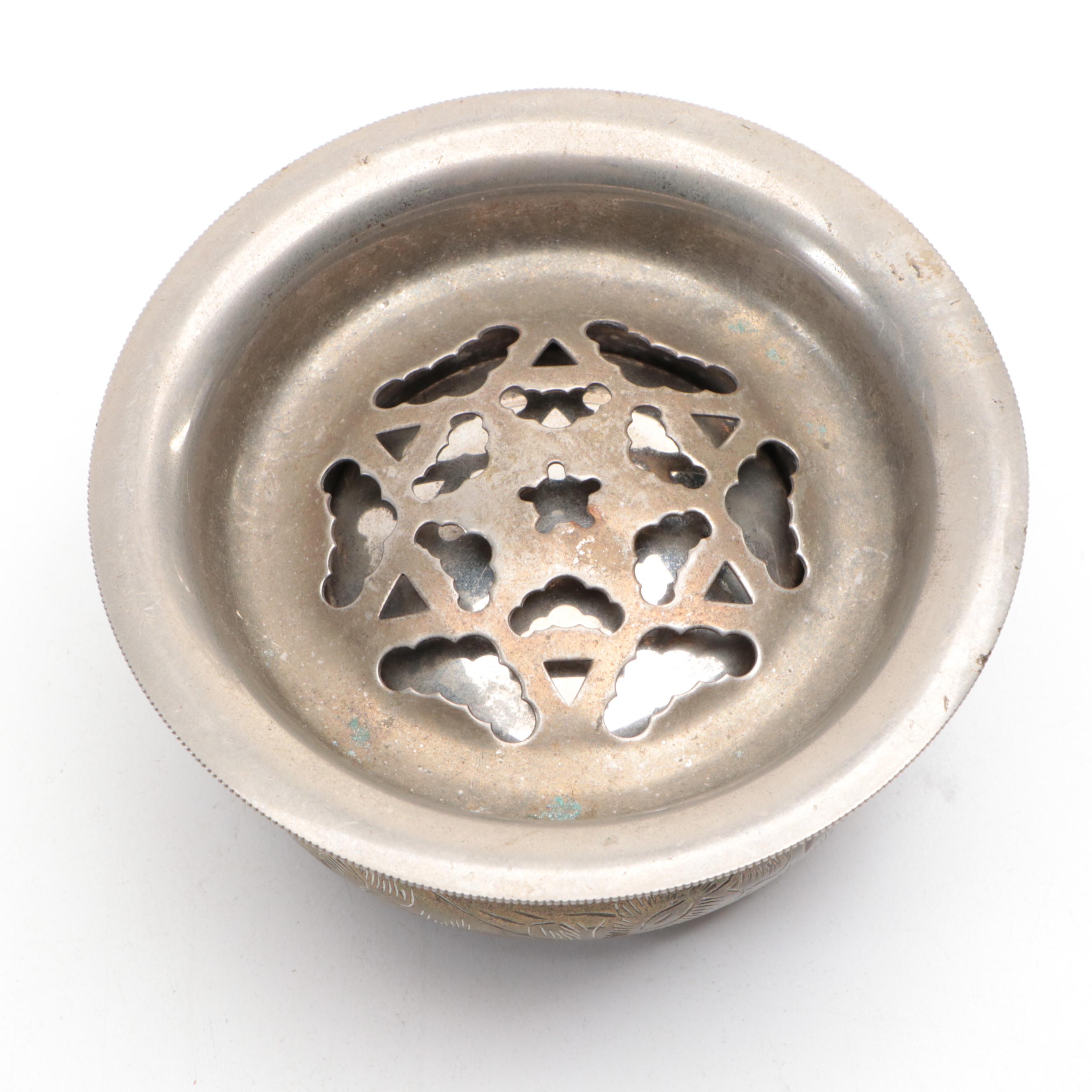 Japanese Style Brass Temple Gong with Short Sword and Butter Curler Press