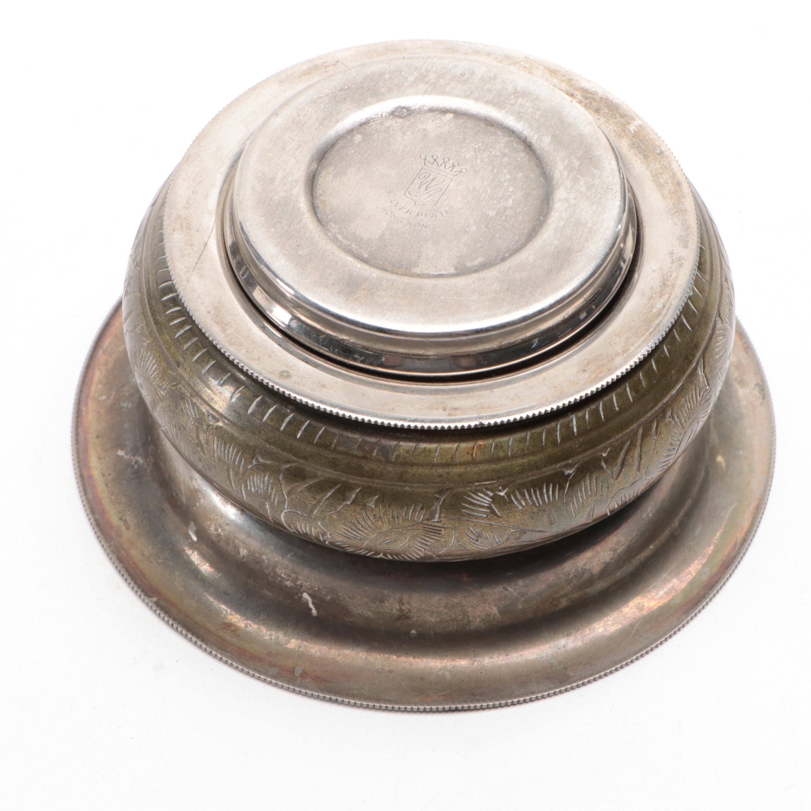 Japanese Style Brass Temple Gong with Short Sword and Butter Curler Press