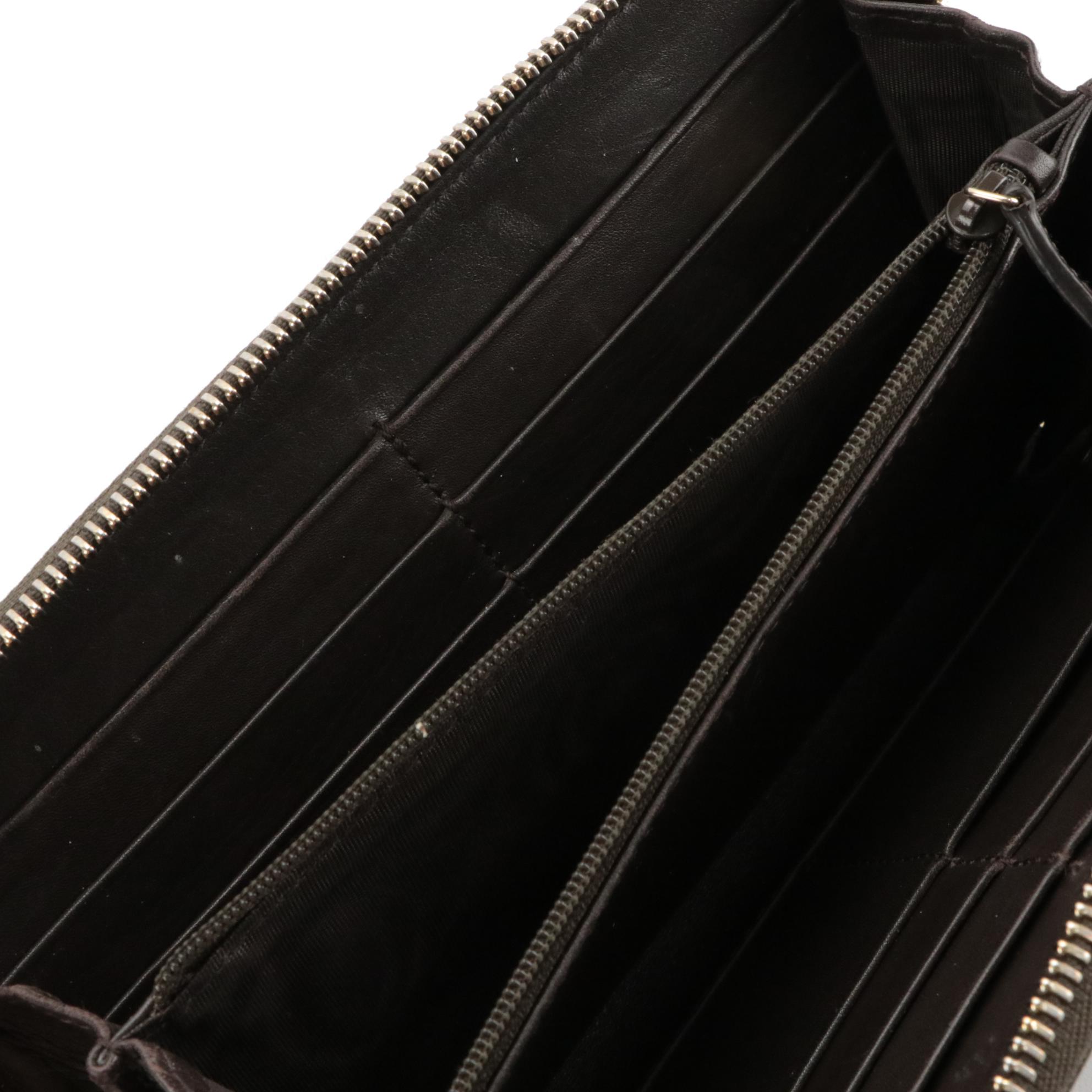 Gucci Brown Guccissima Leather Zip-Around Wallet