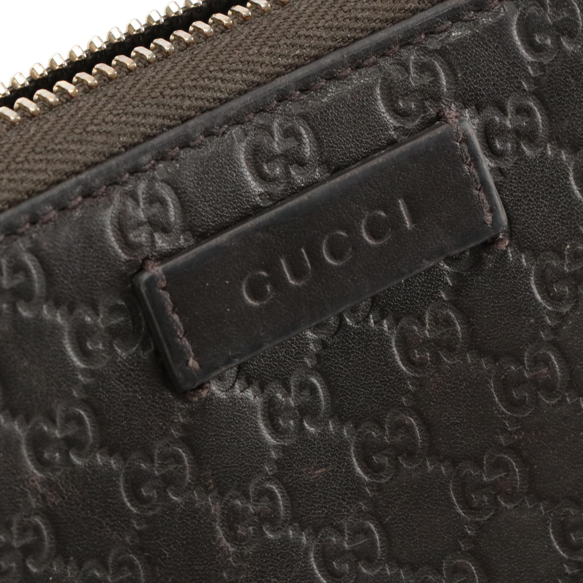 Gucci Brown Guccissima Leather Zip-Around Wallet