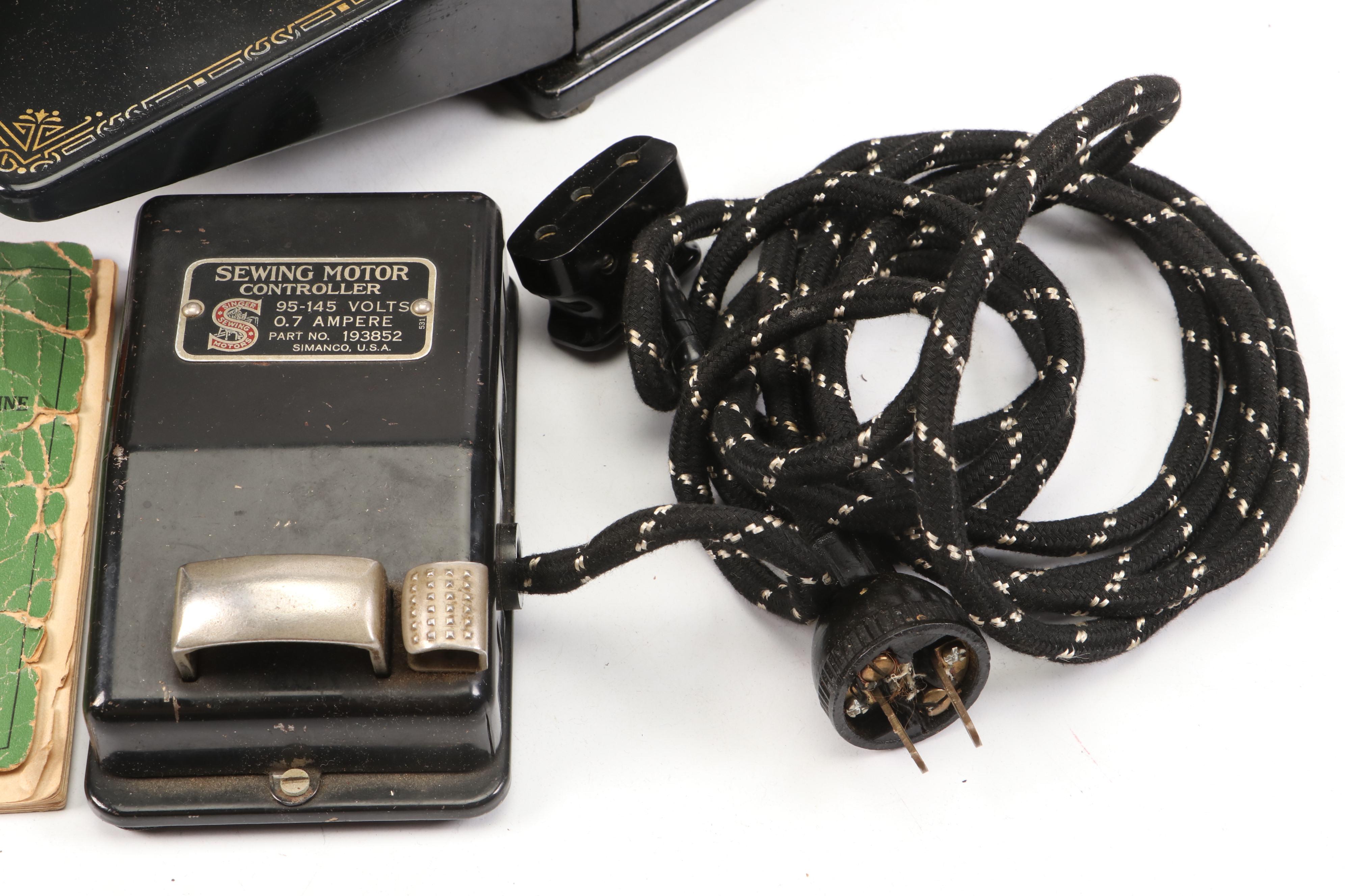 Singer Portable Electric Sewing Machine 221-1 with Case and Accessories