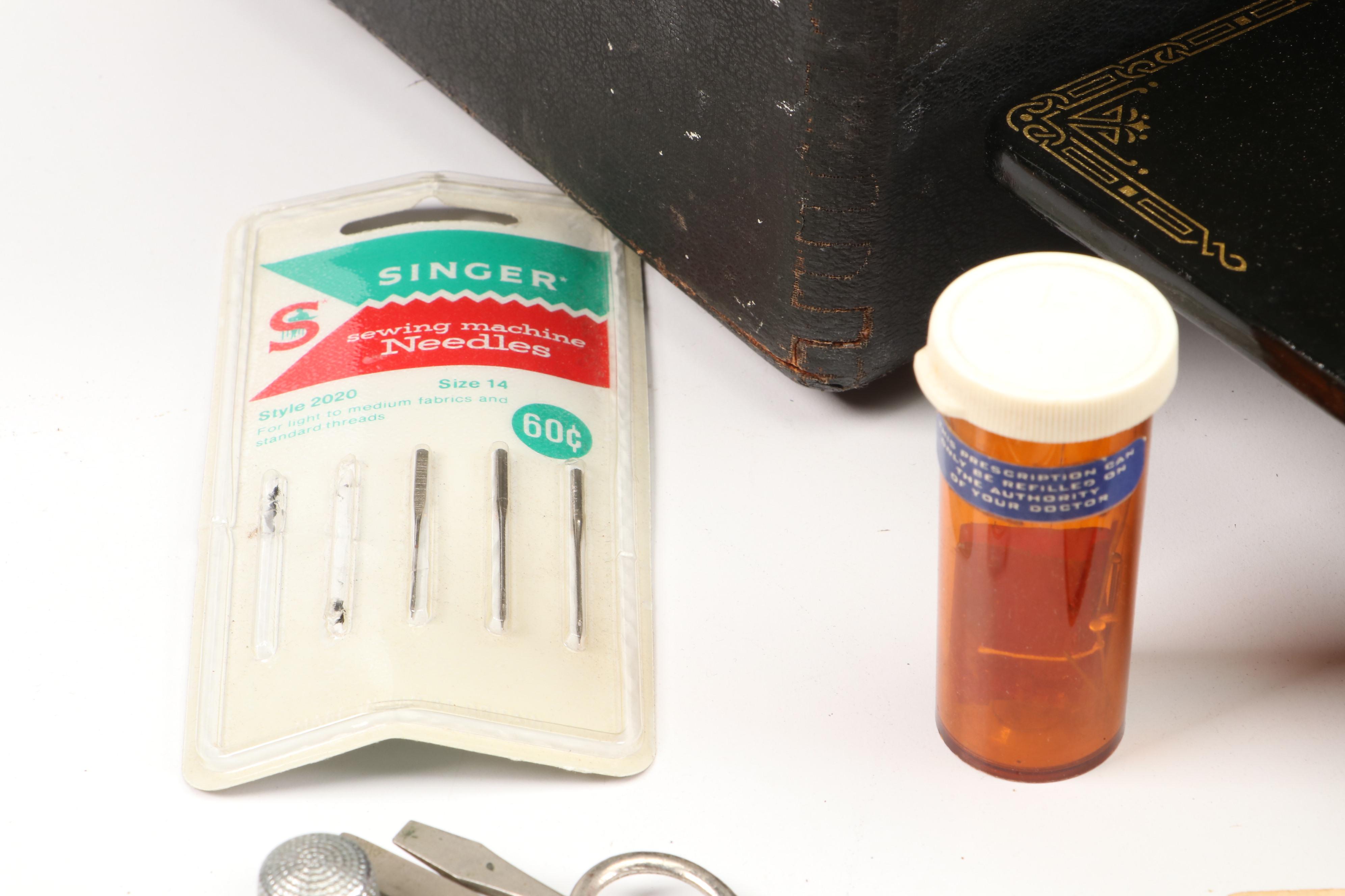 Singer Portable Electric Sewing Machine 221-1 with Case and Accessories