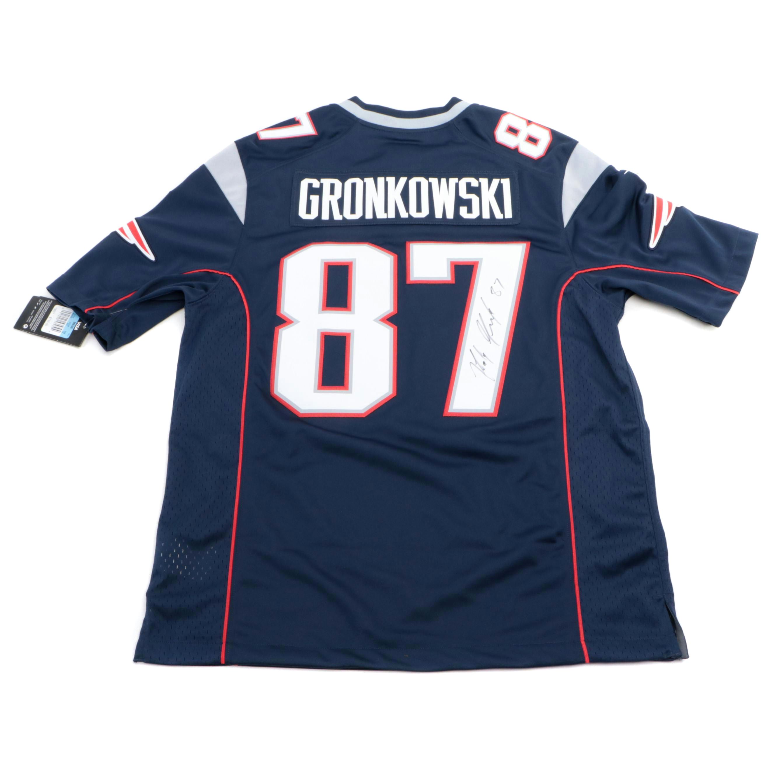 Rob Gronkowski Signed New England Patriots Offical Nike Football Jersey