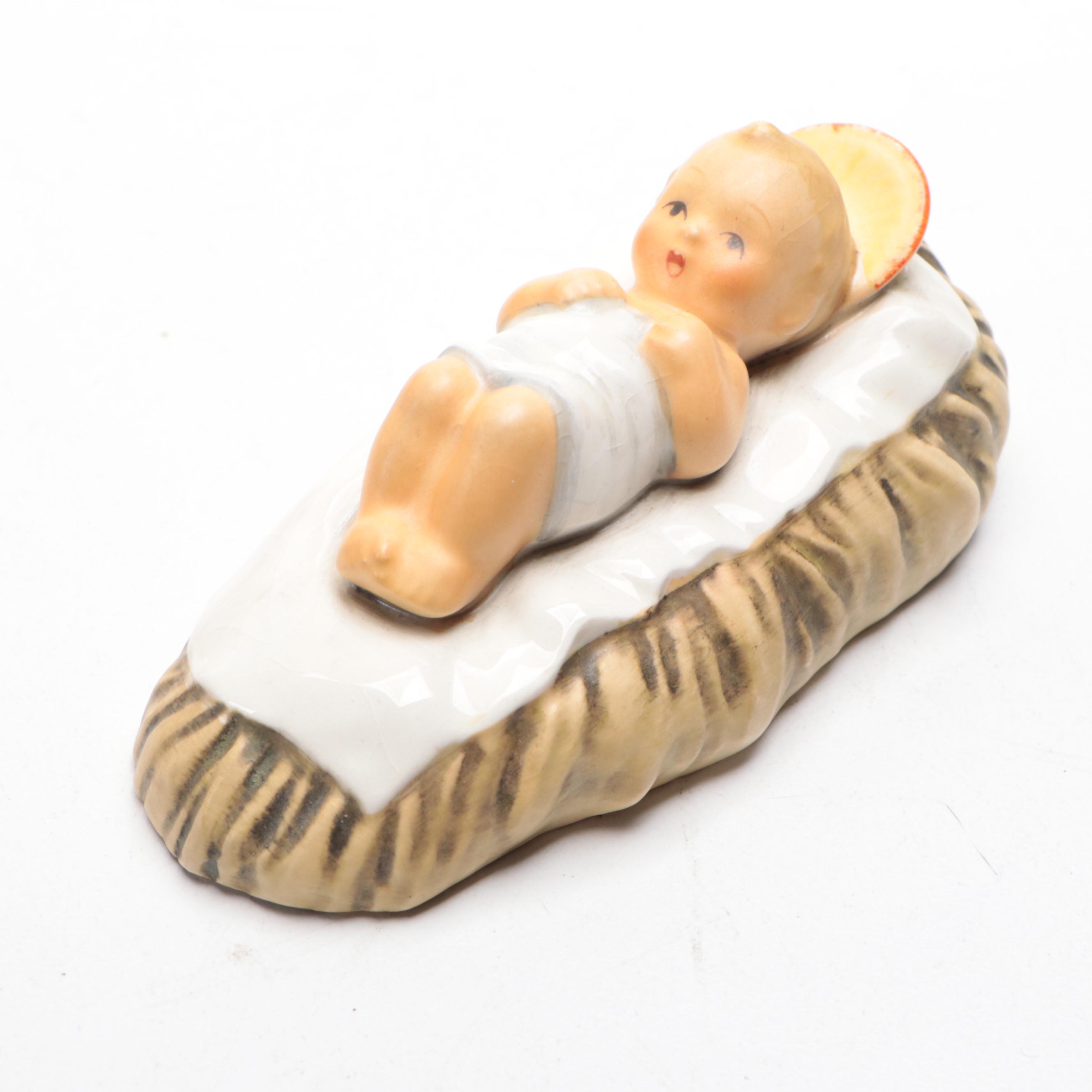 West German Goebel Christmas Nativity Scene Figurines, Mid 20th Century