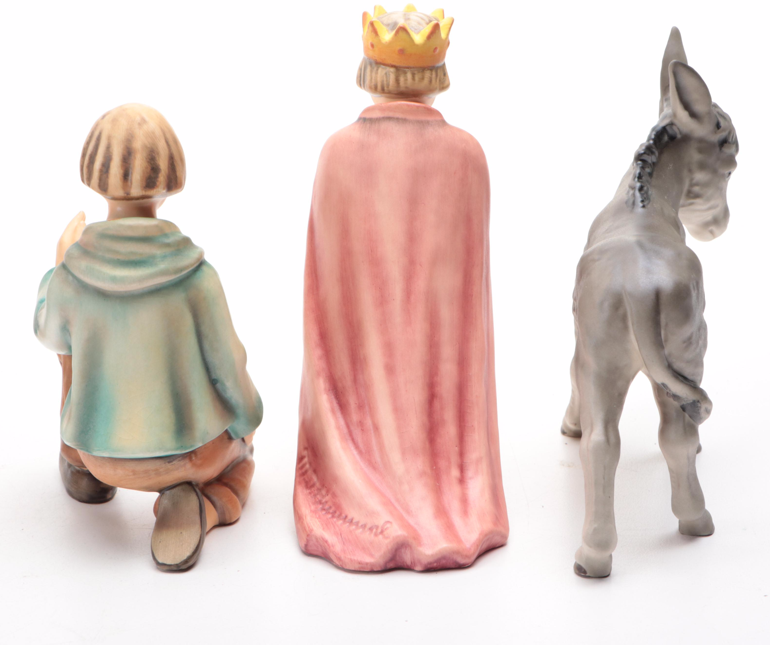 West German Goebel Christmas Nativity Scene Figurines, Mid 20th Century