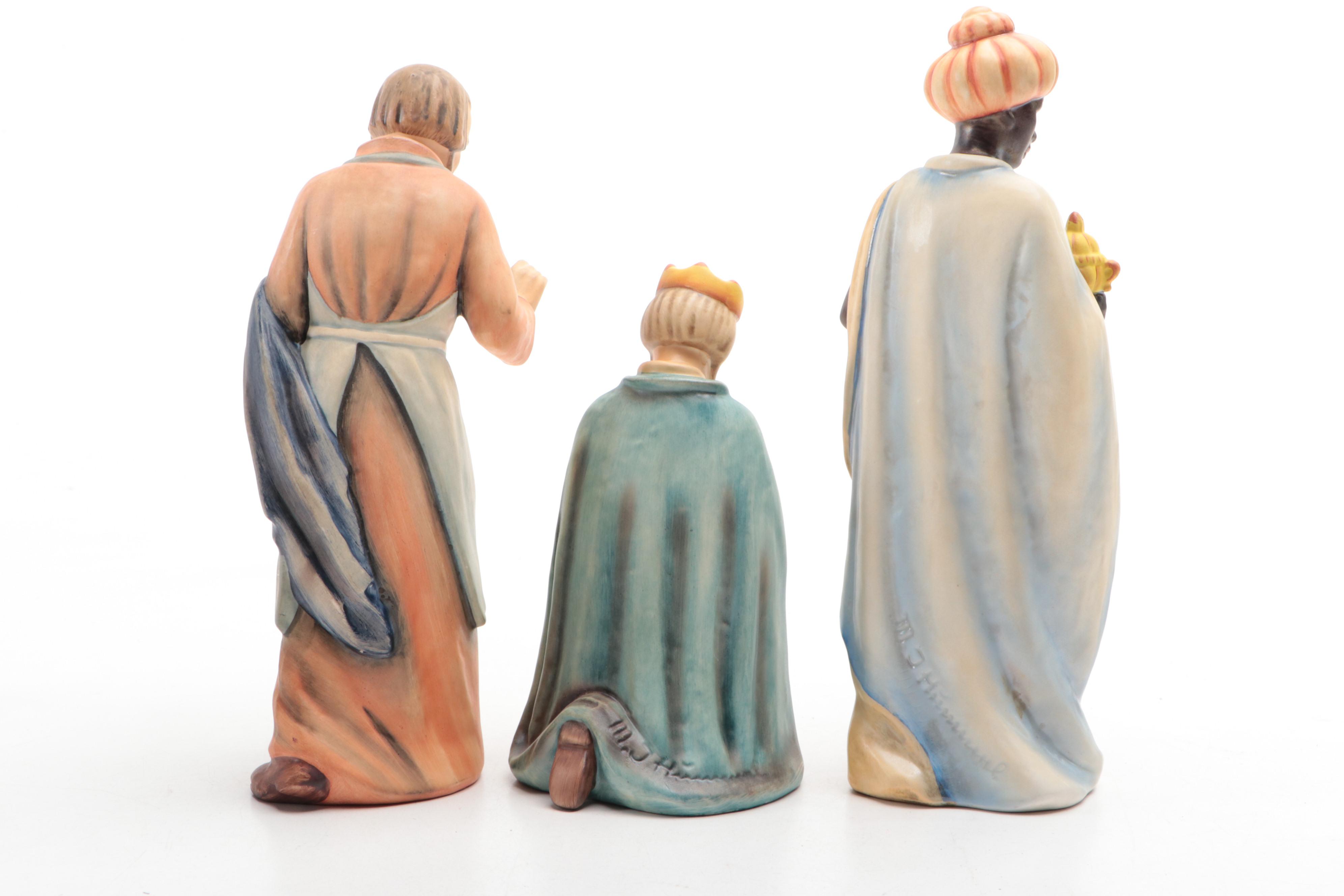 West German Goebel Christmas Nativity Scene Figurines, Mid 20th Century