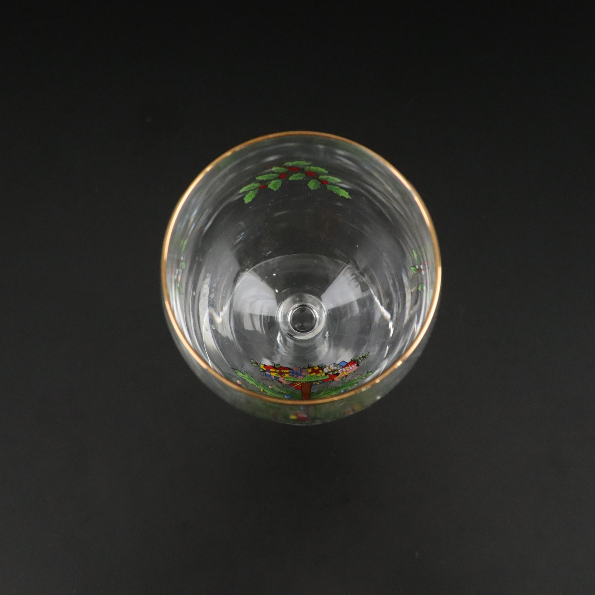 Spode "Christmas Tree" Ceramic Dinnerware and Stemware With Lenox S & P Shakers