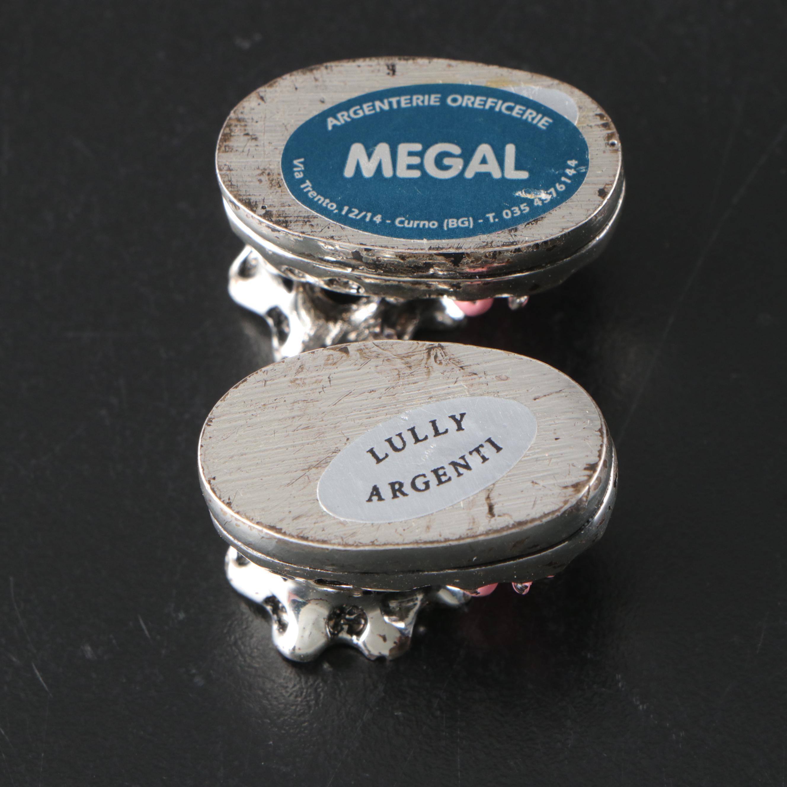 Italian Lully Argenti Silver Plate Baby Shoes Figurine