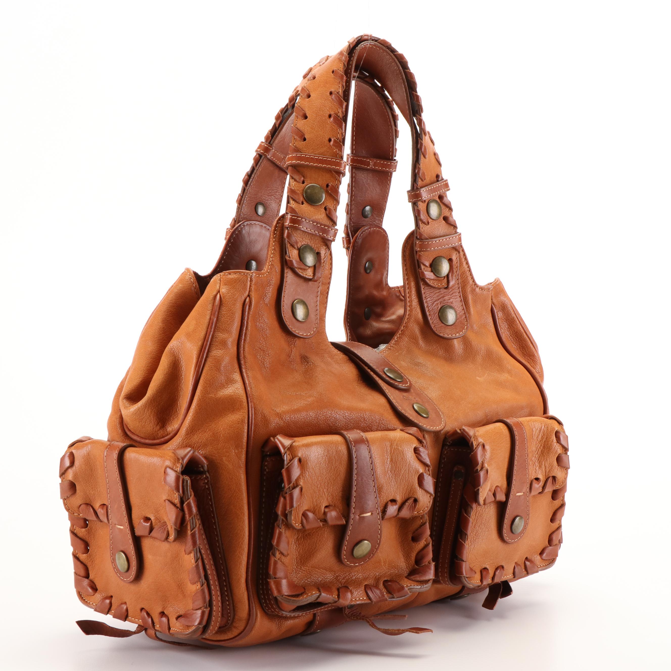 Chloé Brown Leather Large Silverado Tote Bag