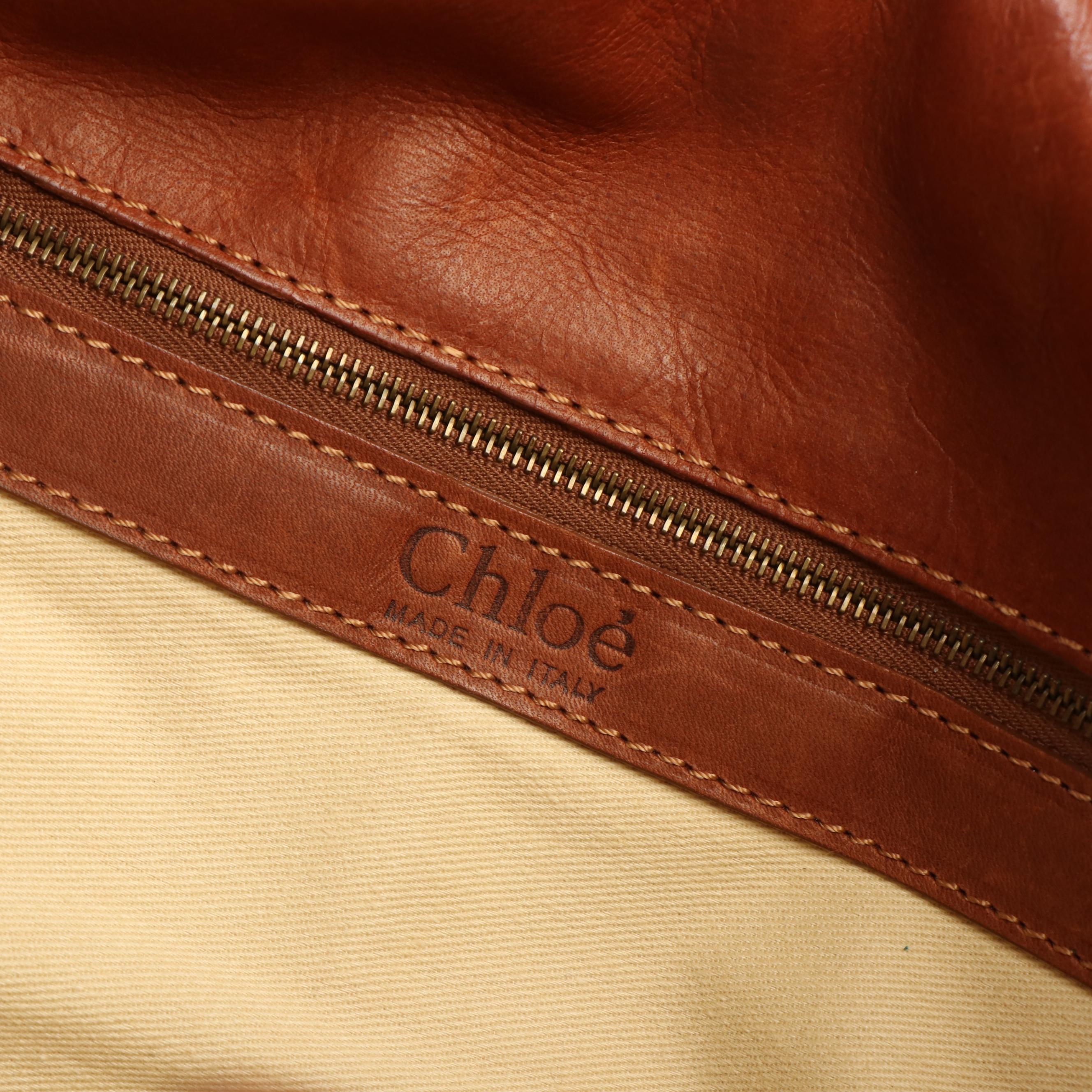 Chloé Brown Leather Large Silverado Tote Bag