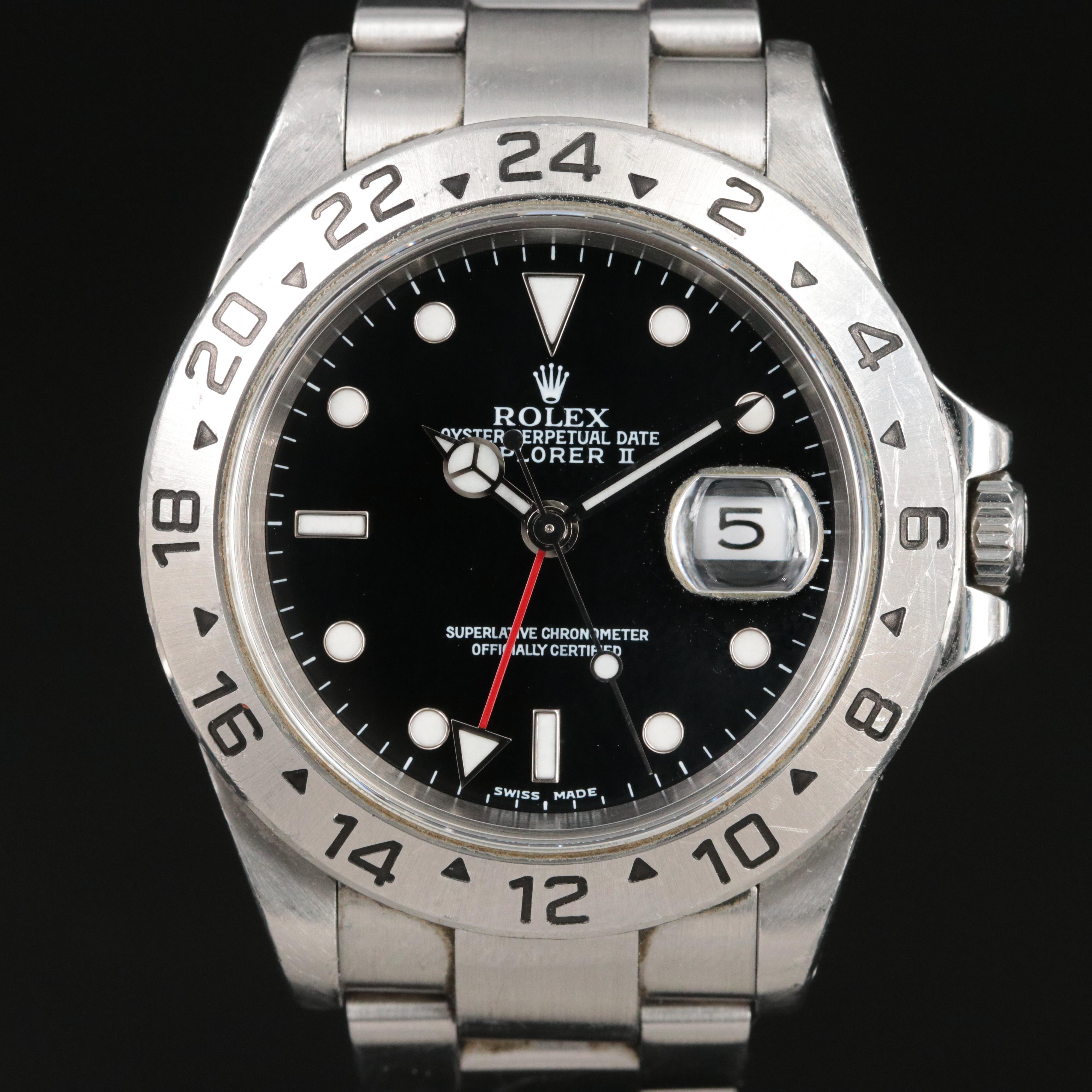 2001 Rolex Explorer II GMT, Stainless Steel Automatic Watch
