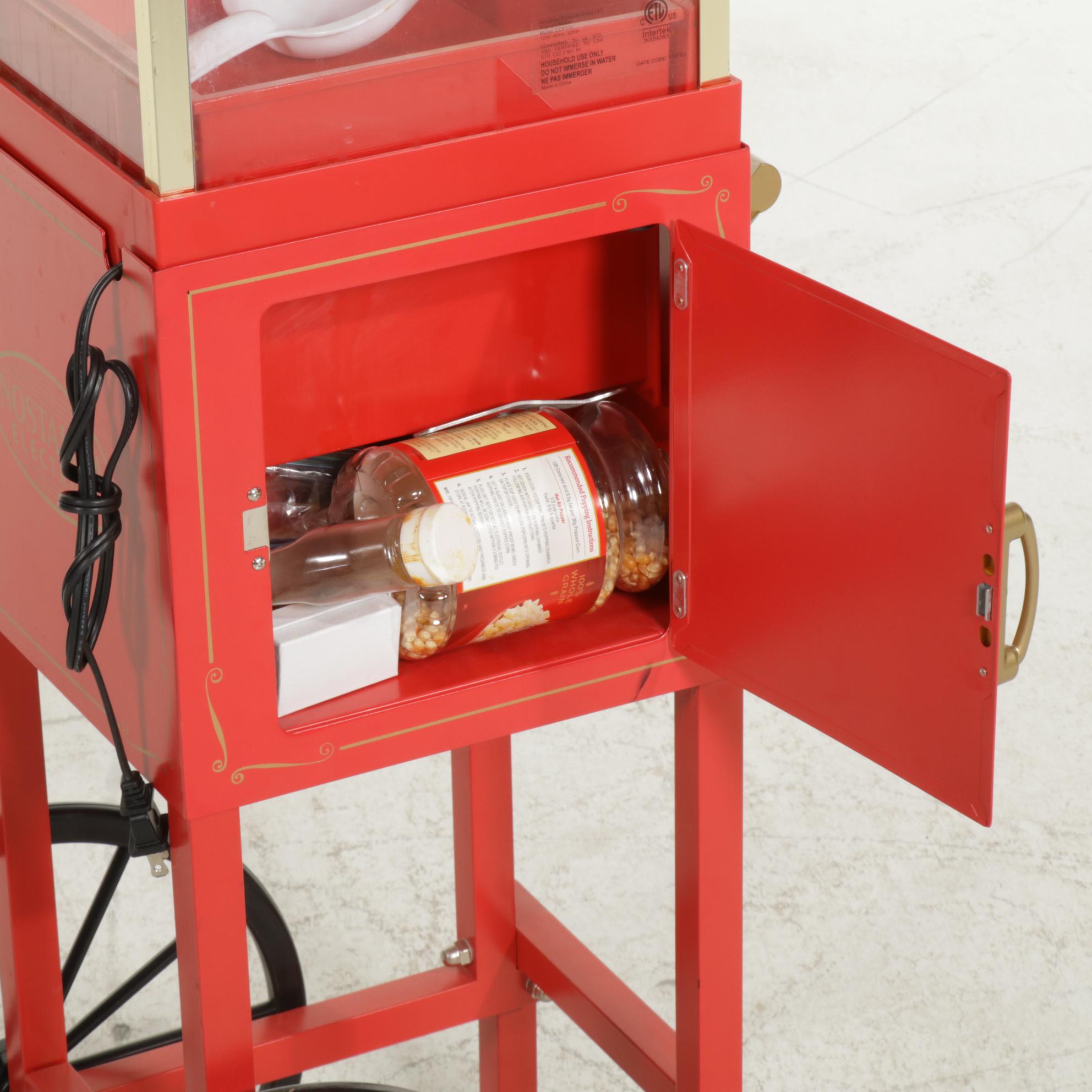 Nostalgia Electrics Popcorn Maker Cart