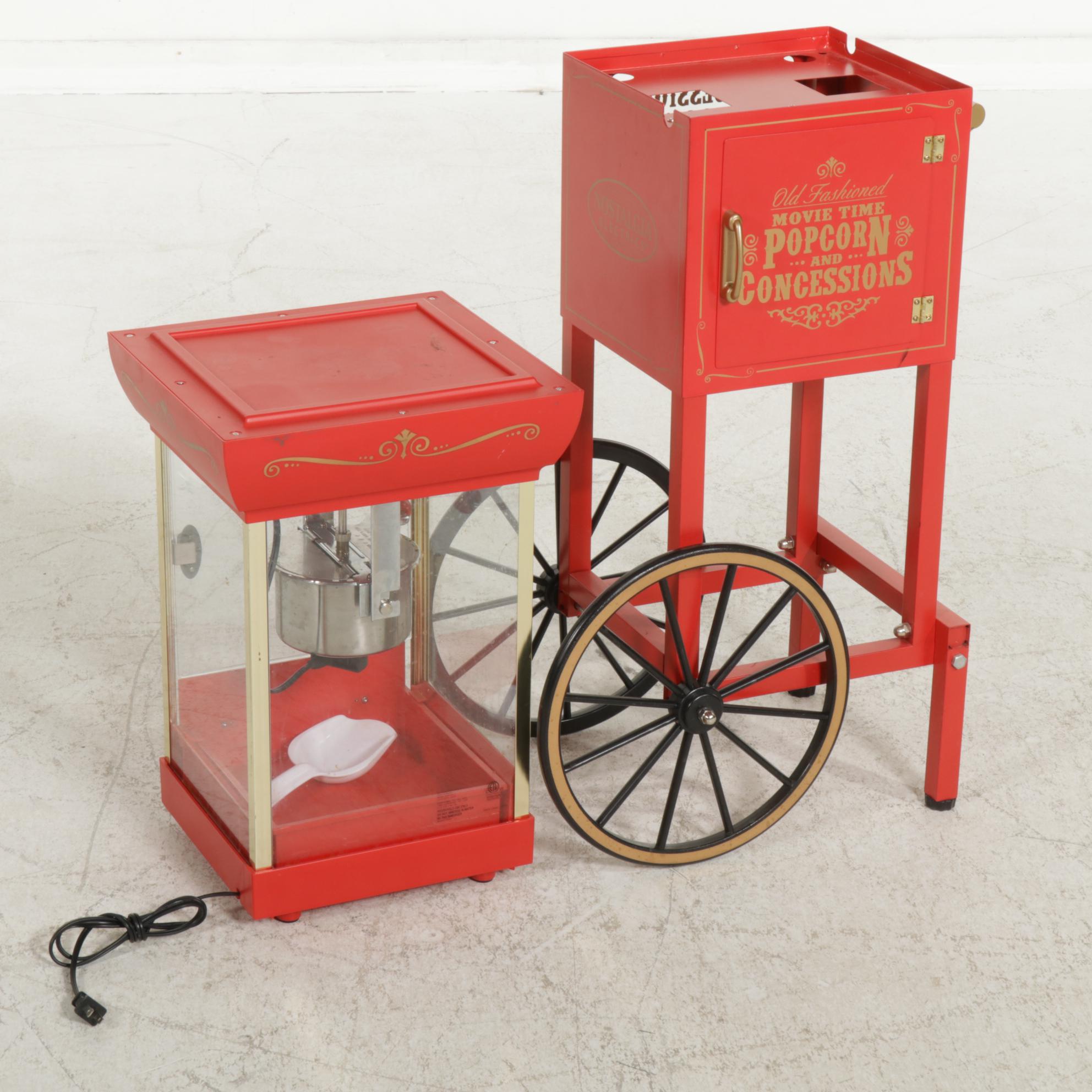 Nostalgia Electrics Popcorn Maker Cart