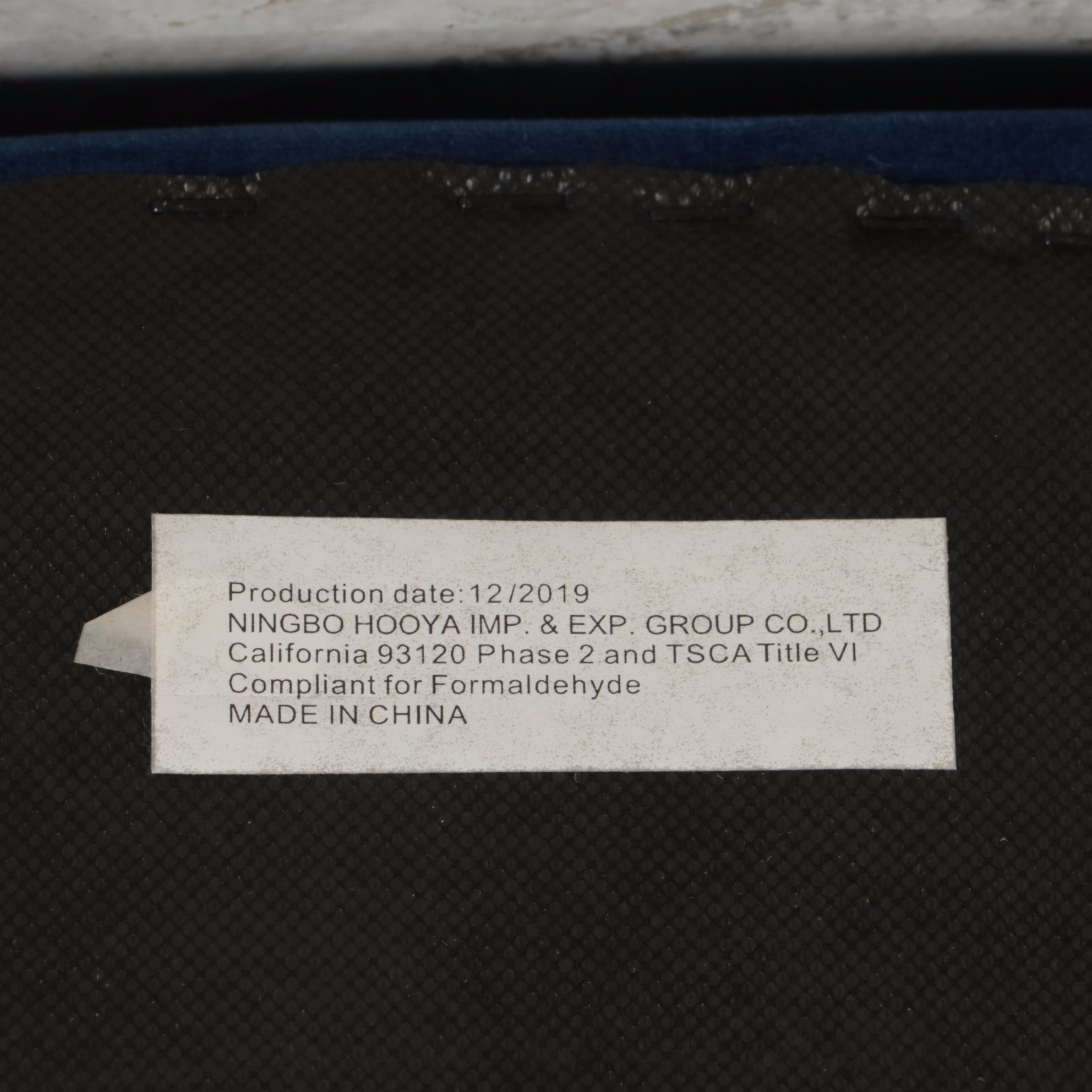 Mid Century Modern Style Upholstered Chair with Metal and Cast Stone End Table