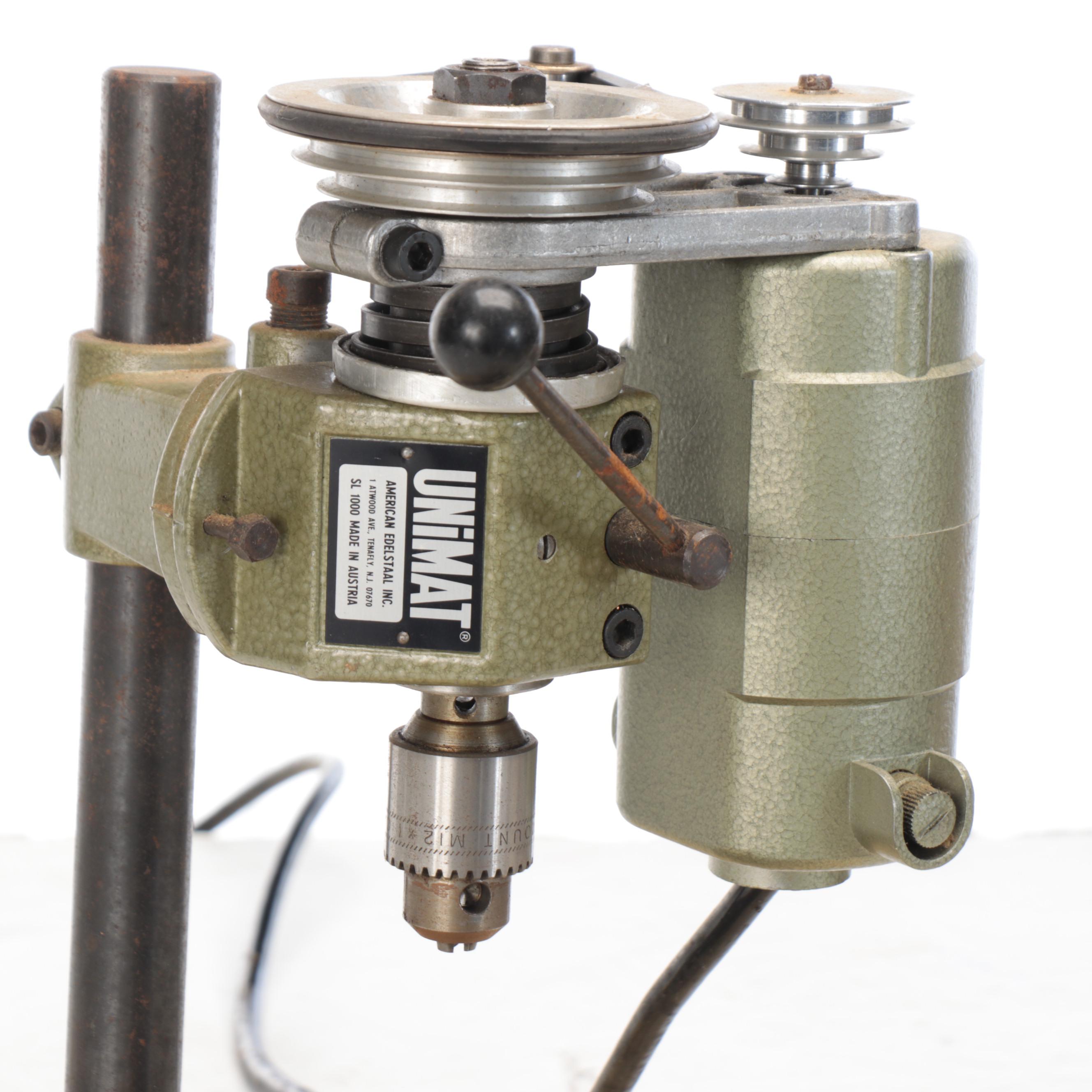 Edelstaal Unimat Benchtop Lathe with Manual and Accessories, Mid to Late 20th C