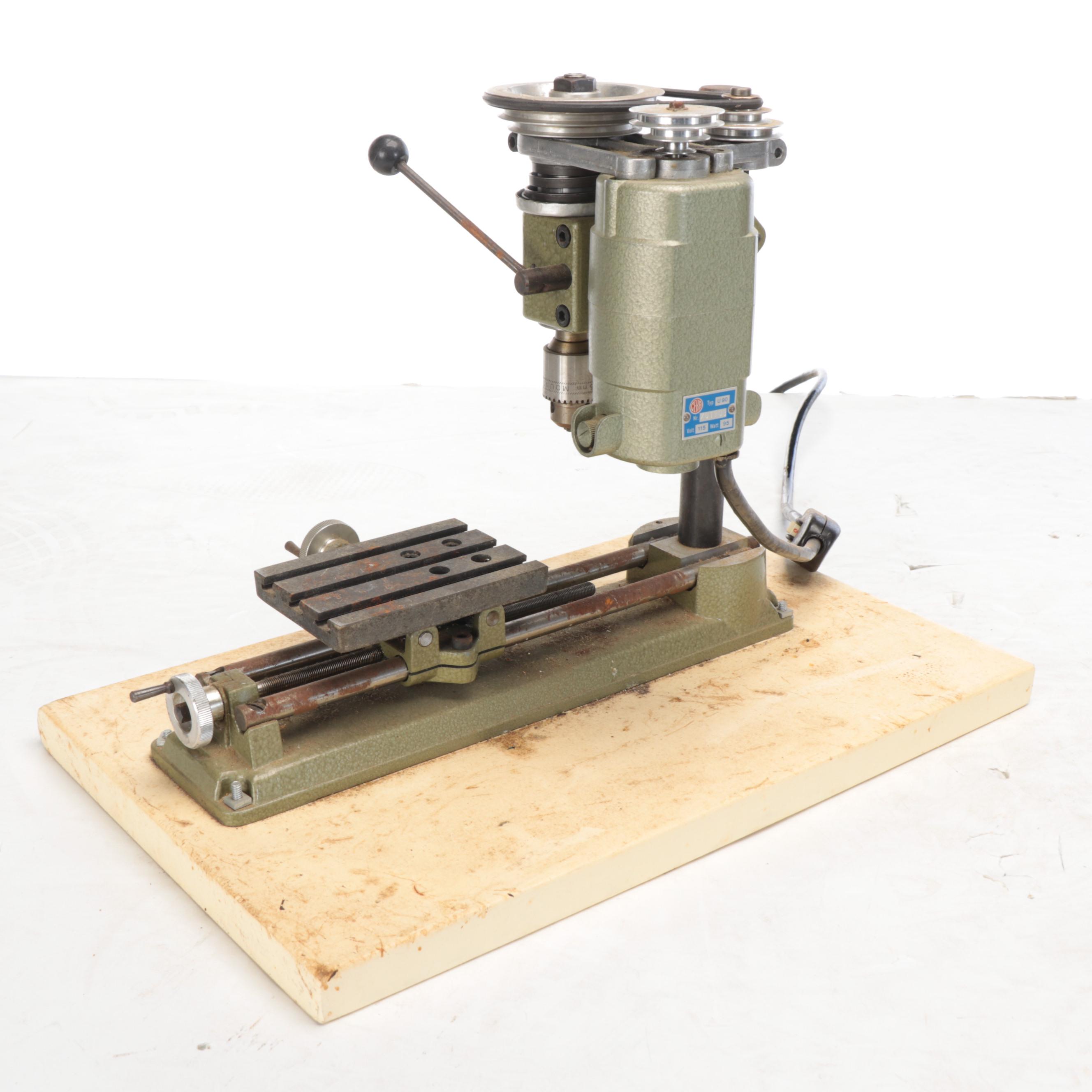 Edelstaal Unimat Benchtop Lathe with Manual and Accessories, Mid to Late 20th C