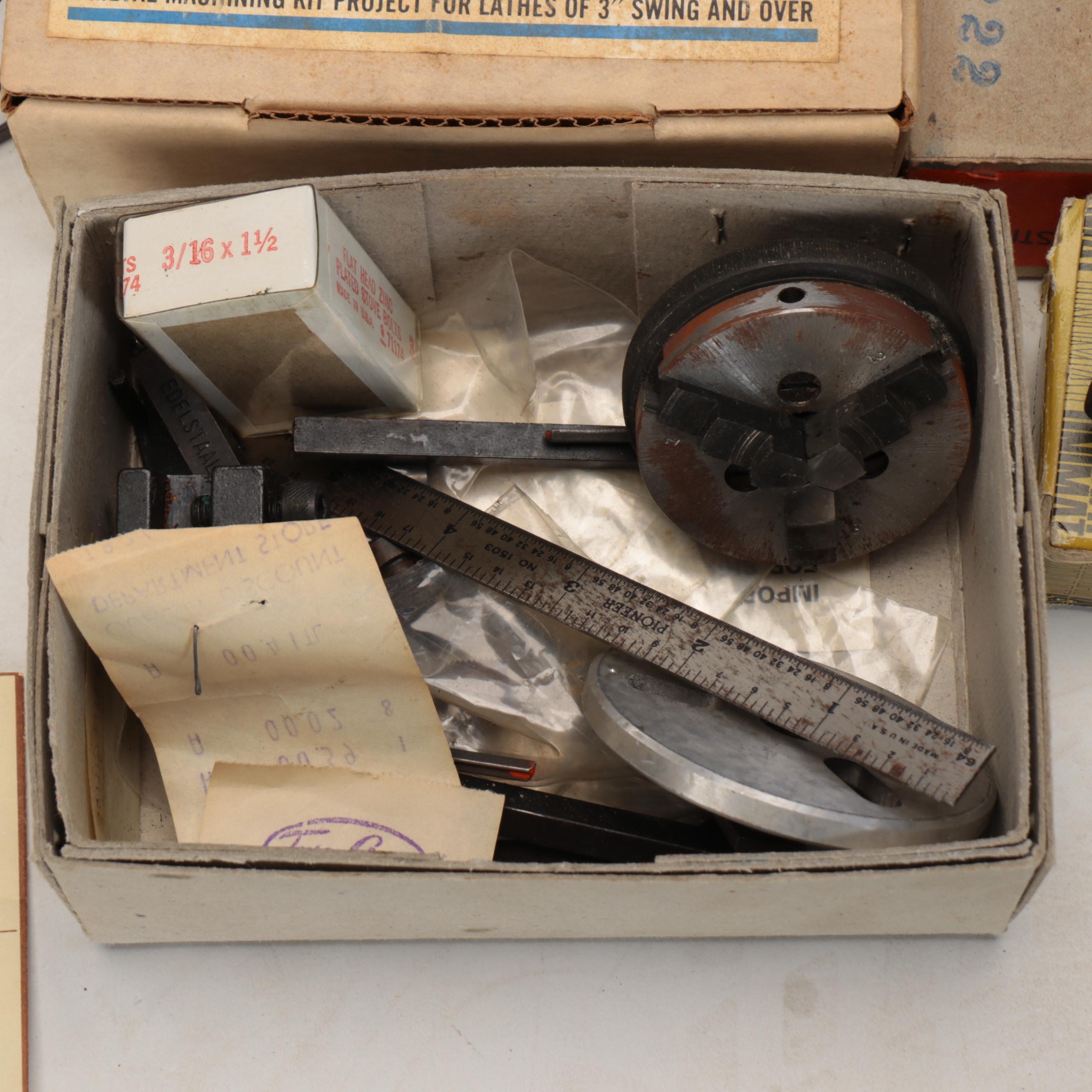 Edelstaal Unimat Benchtop Lathe with Manual and Accessories, Mid to Late 20th C