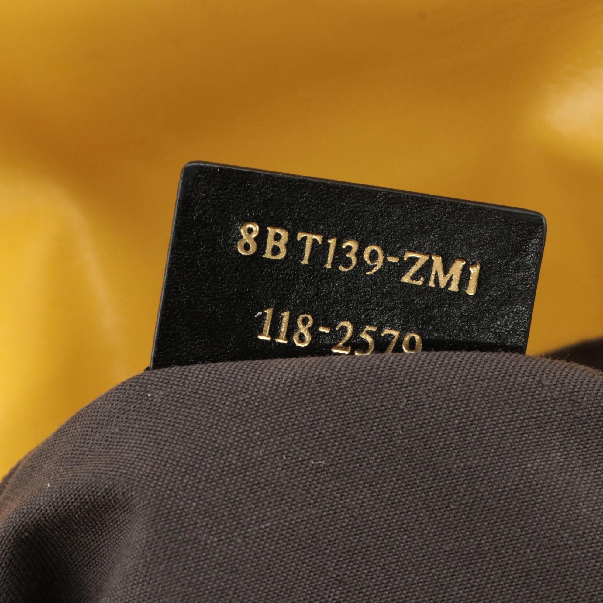 Fendi Maise Yellow Leather Baguette with Chain