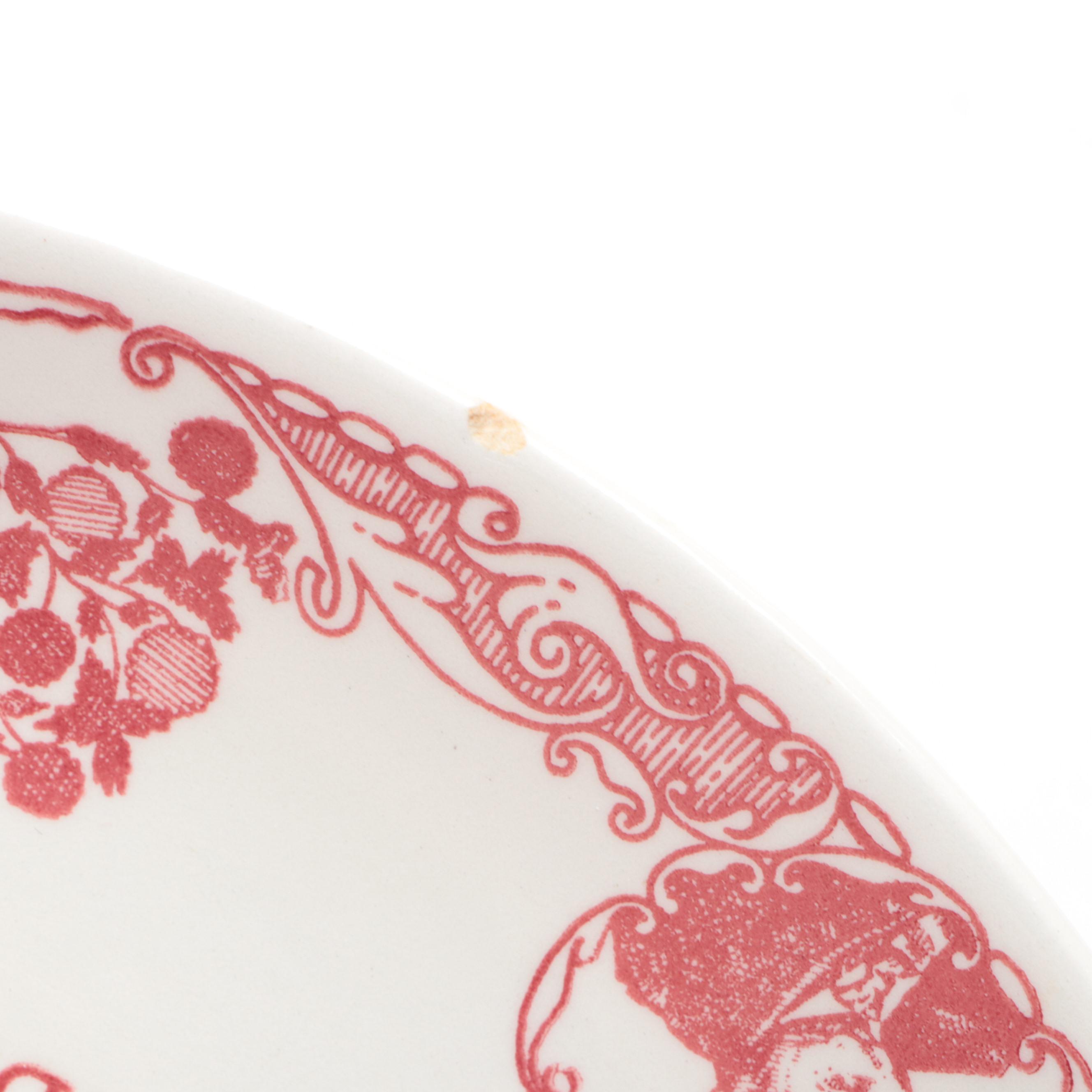 Kettlesprings Kilns "The Golden Lamb" Ceramic Souvenir Plate, Mid-20th Century