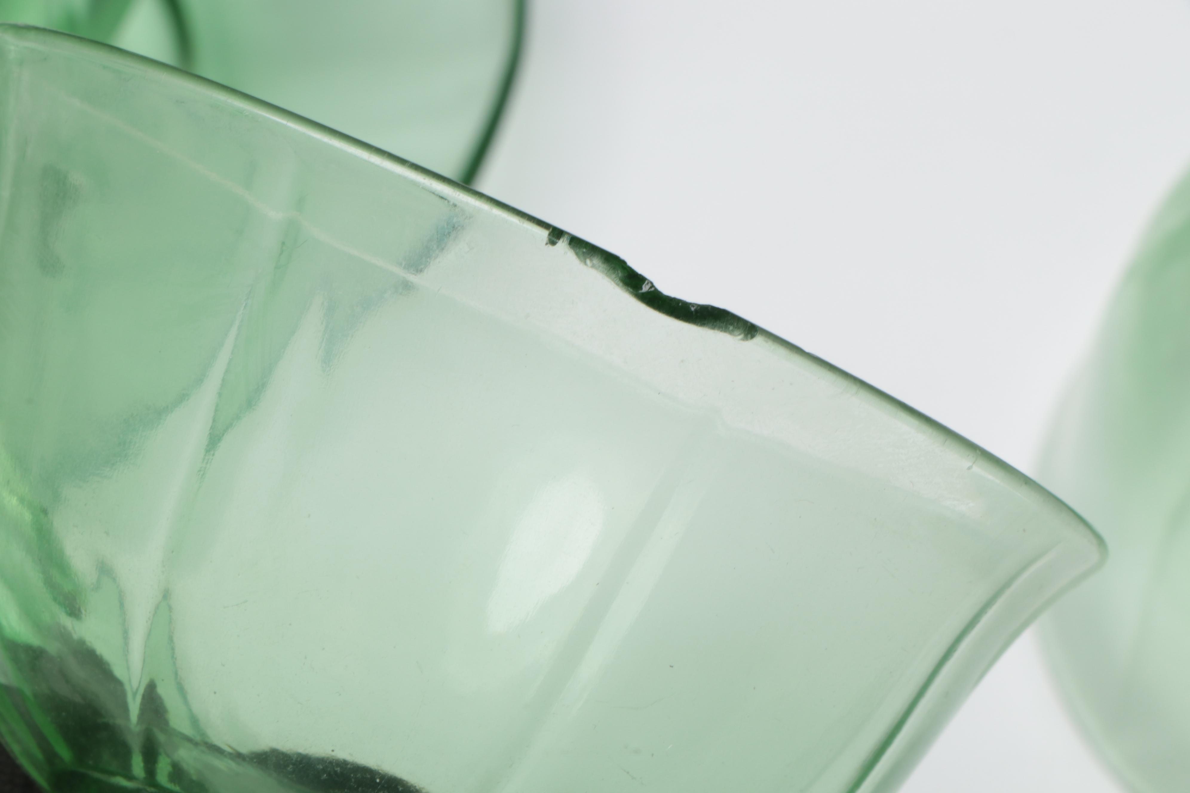 Uranium Glass Dinner Plates, Salad Plates, and More Table Accessories