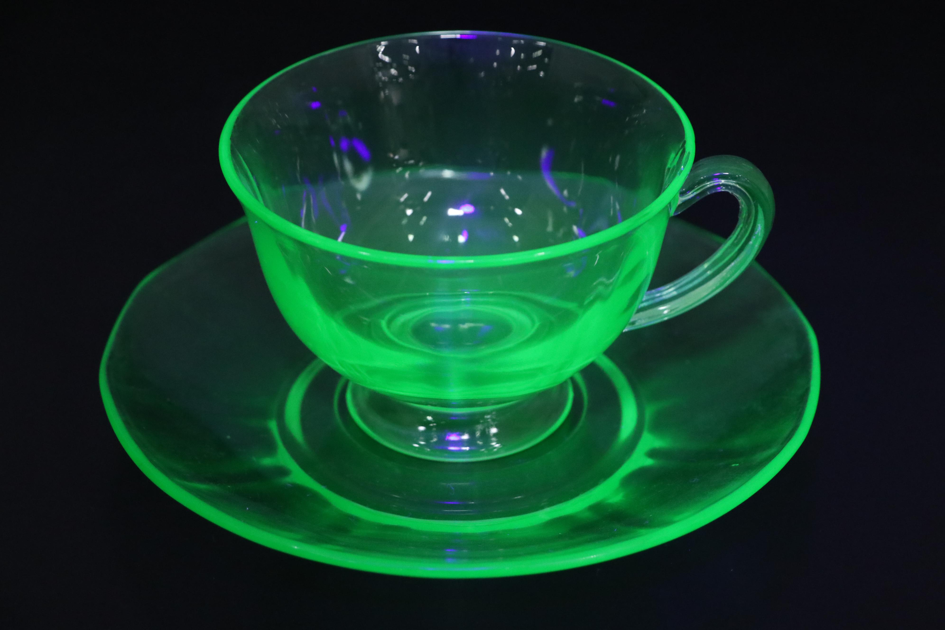 Uranium Glass Dinner Plates, Salad Plates, and More Table Accessories