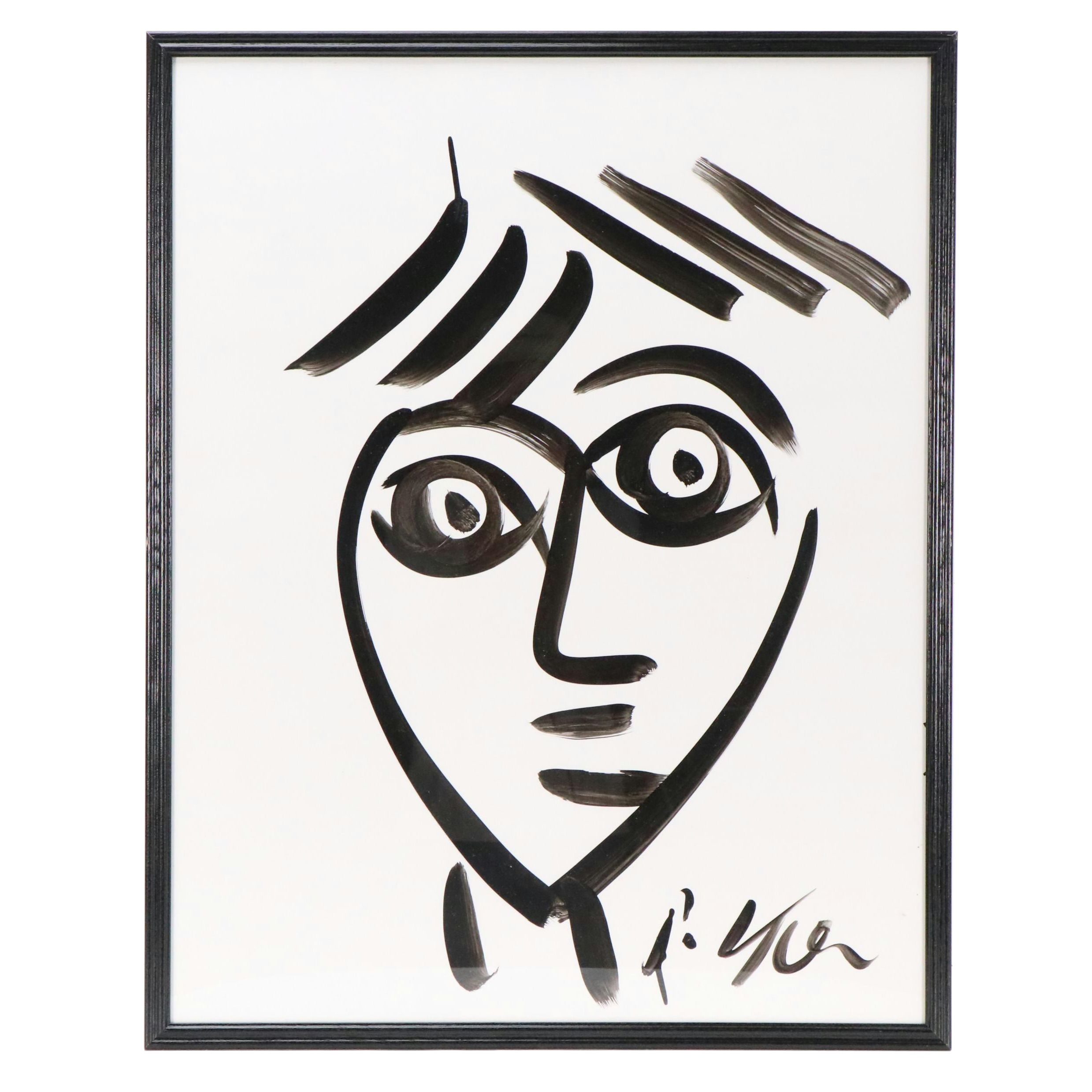 Peter Robert Keil Abstract Acrylic Portrait