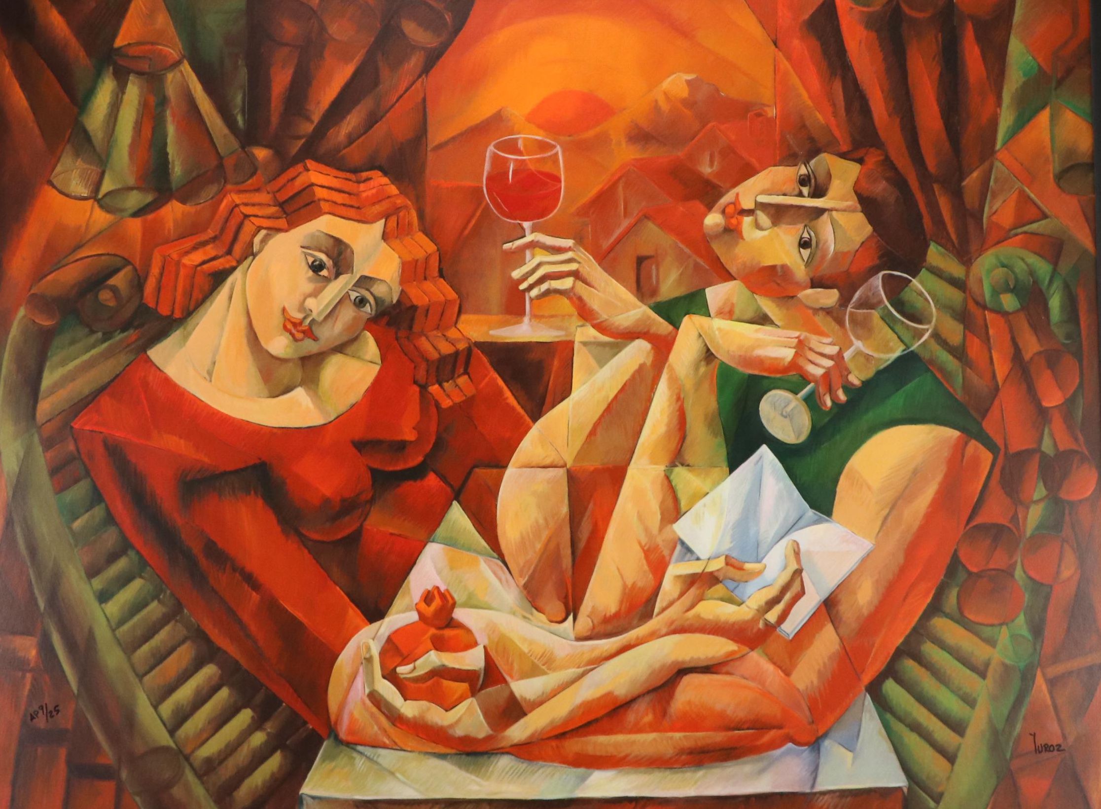 Yuri Gevorgian Yuroz Serigraph "Before Sunset"