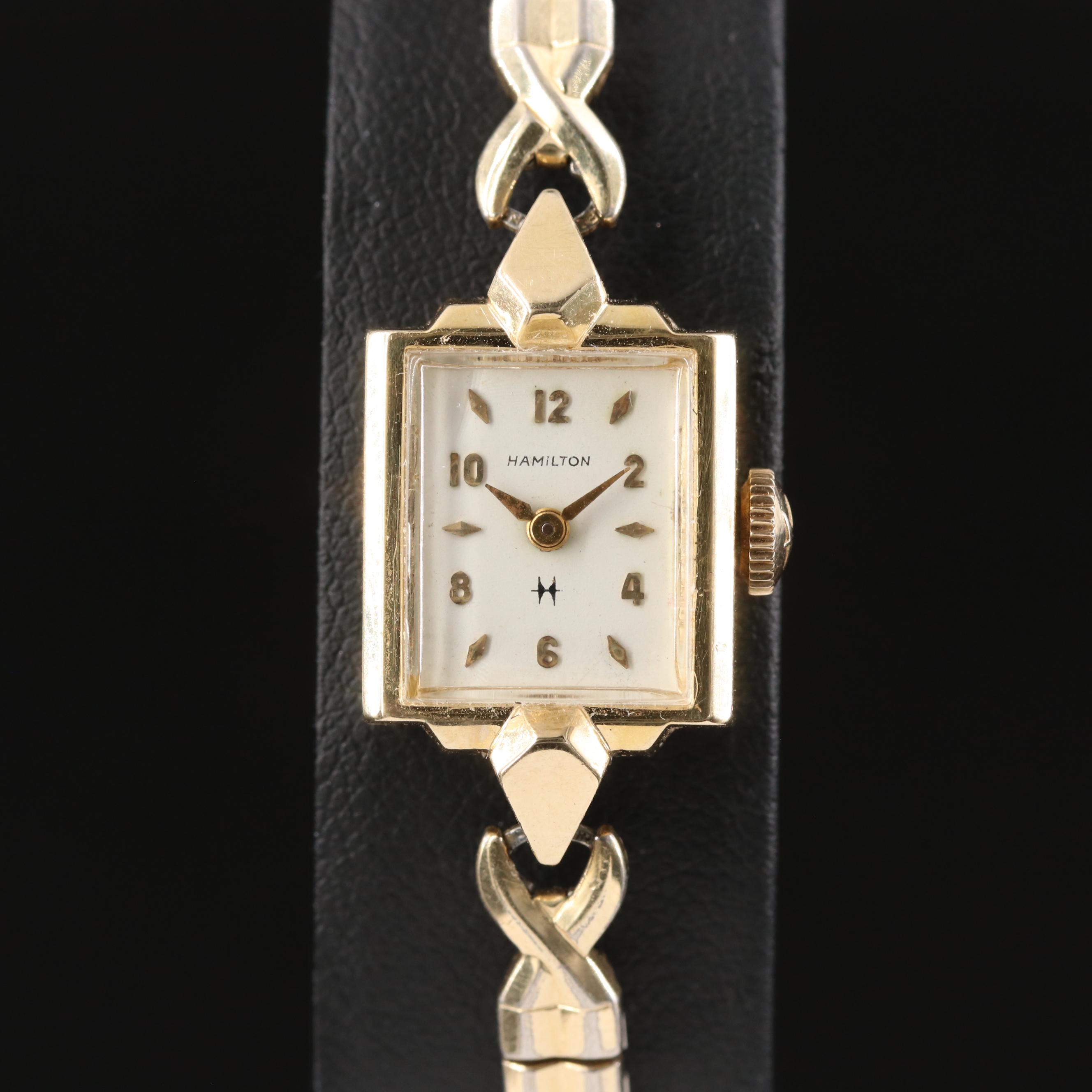 14K Hamilton Stem Wind Watch