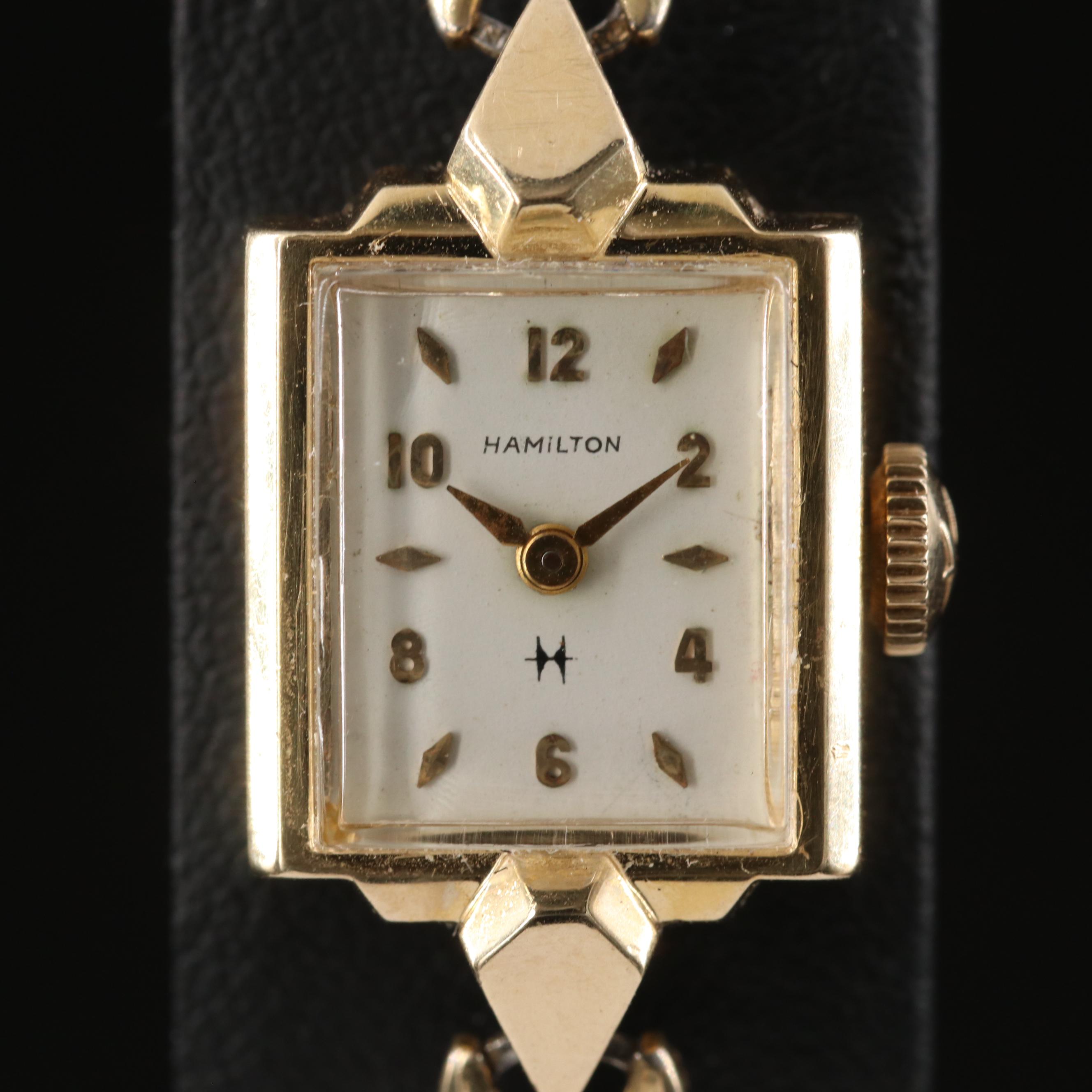 14K Hamilton Stem Wind Watch