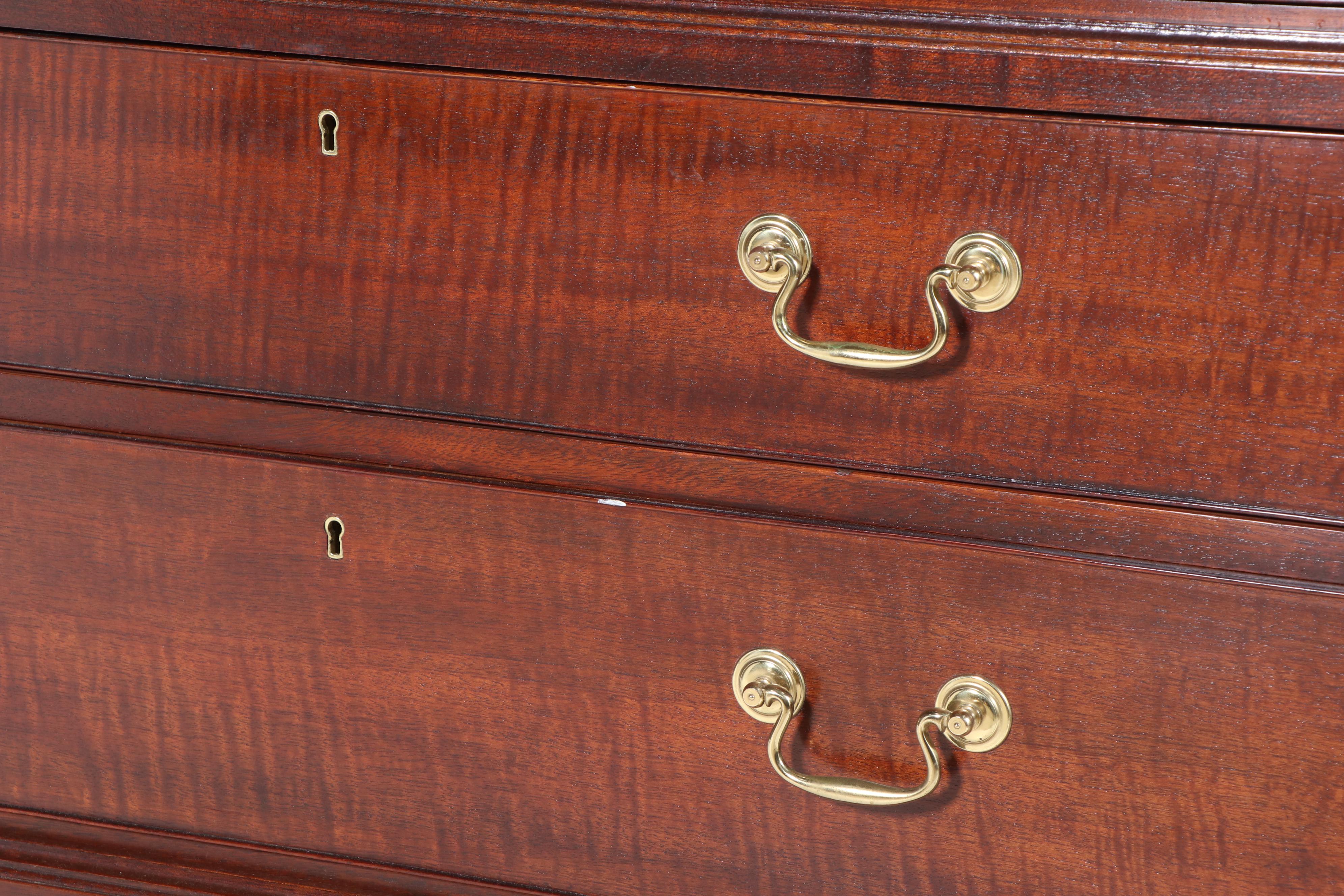 Baker Historic Charleston Reproductions Mahogany Graduated Campaign Chest