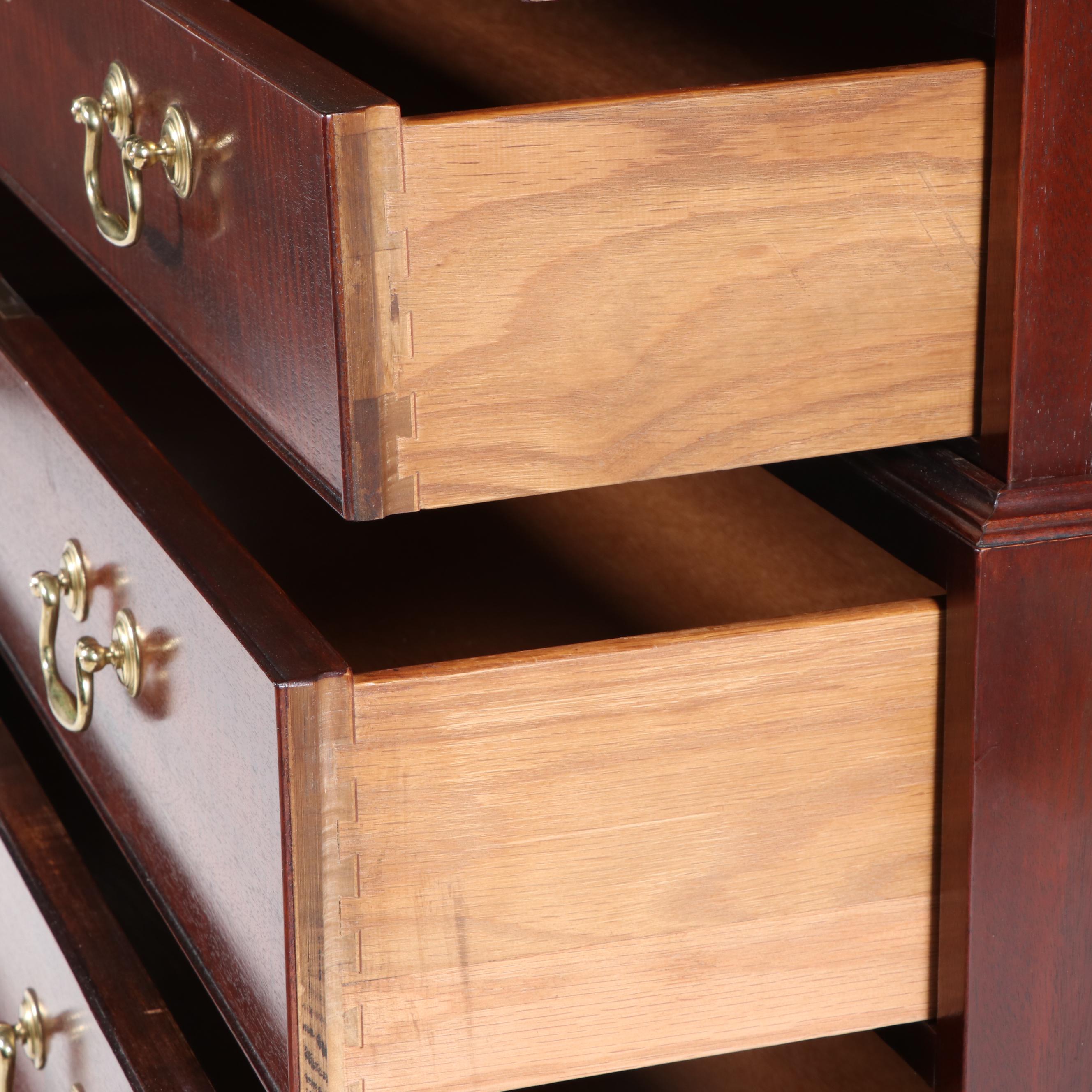 Baker Historic Charleston Reproductions Mahogany Graduated Campaign Chest