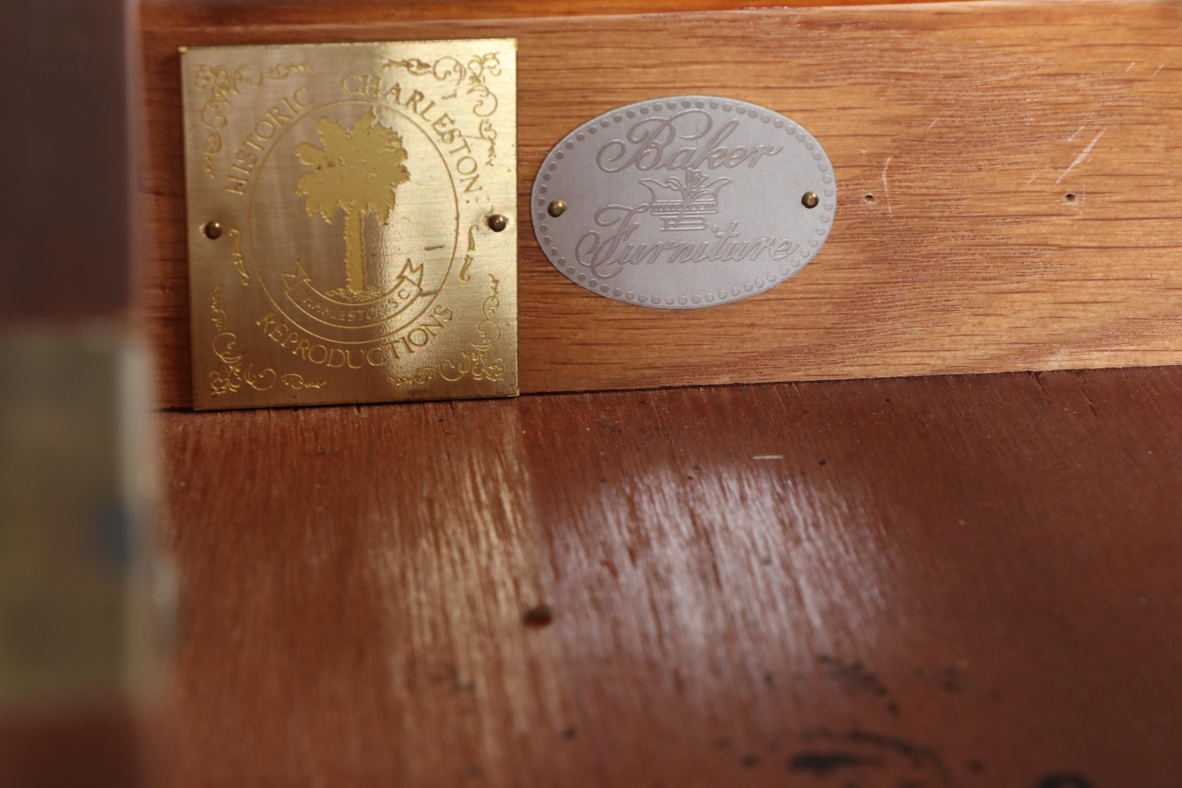 Baker Historic Charleston Reproductions Mahogany Graduated Campaign Chest