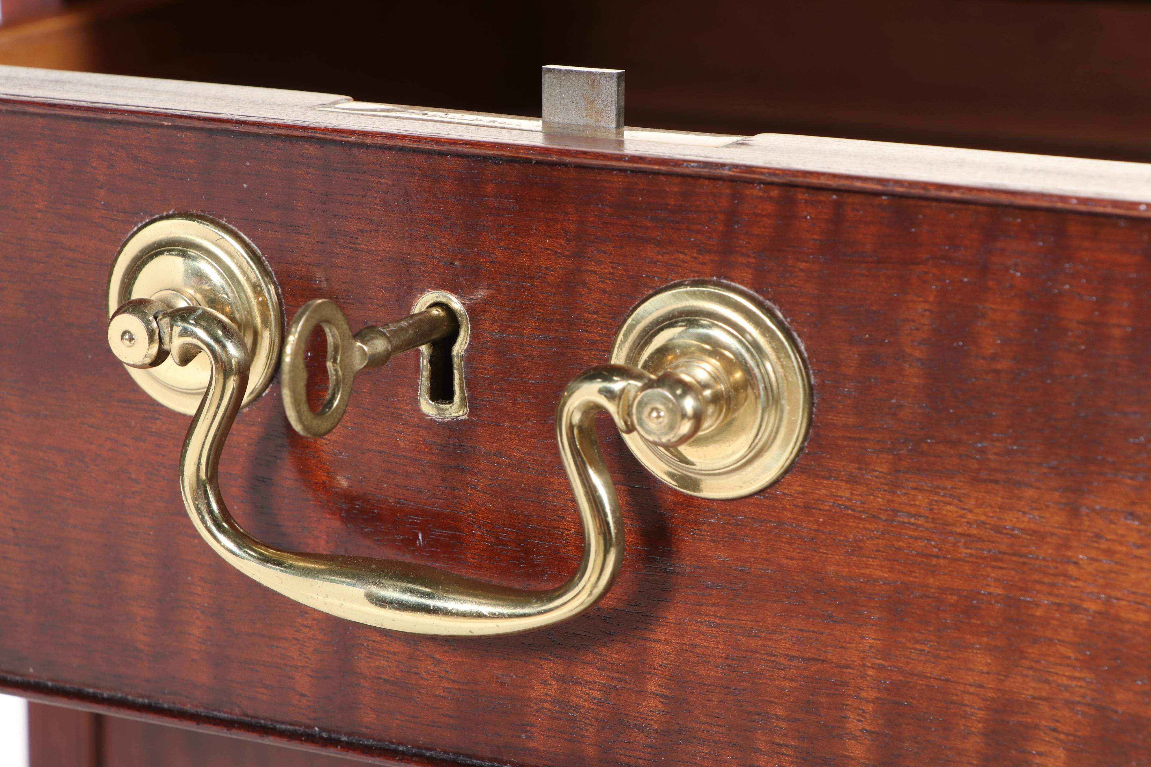 Baker Historic Charleston Reproductions Mahogany Graduated Campaign Chest