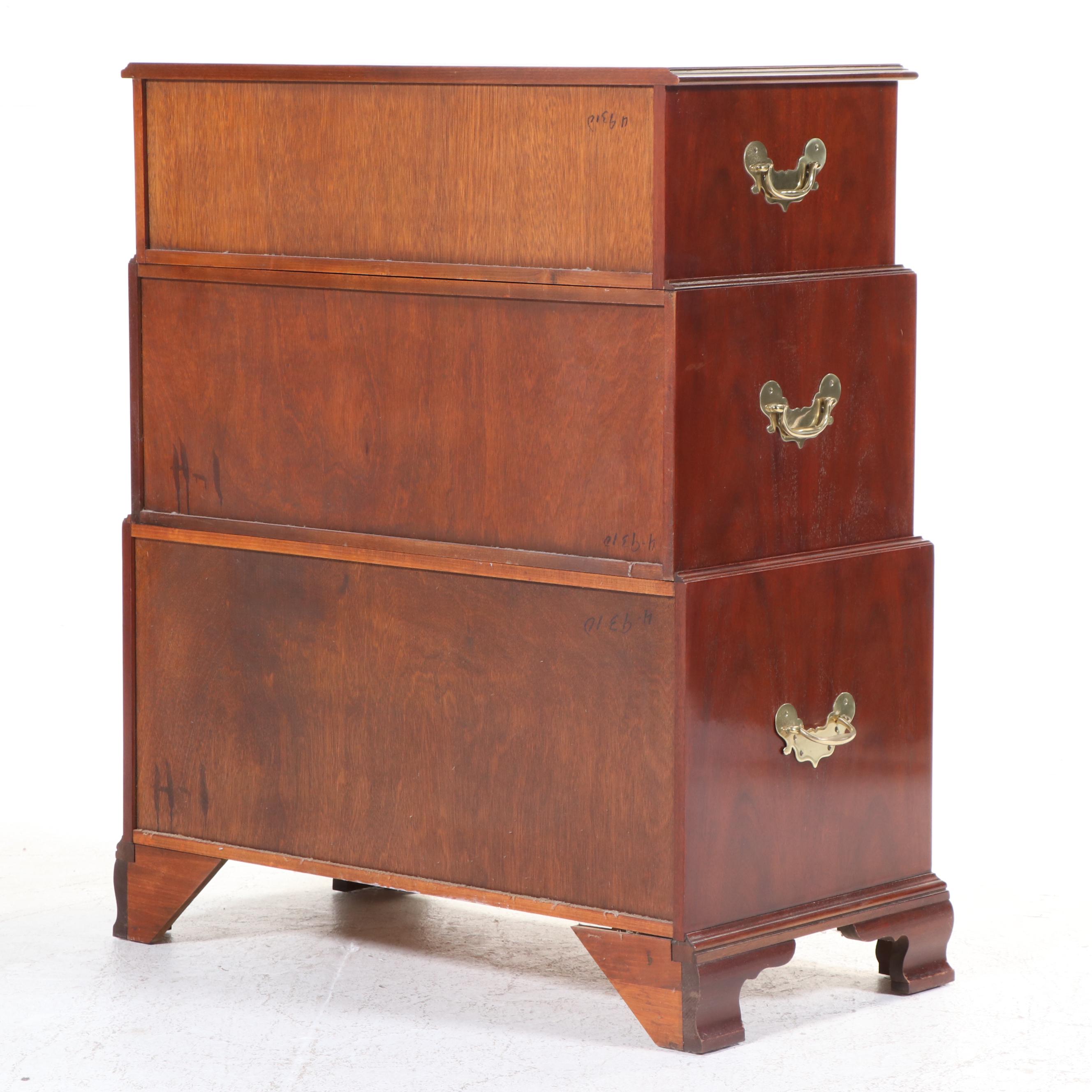 Baker Historic Charleston Reproductions Mahogany Graduated Campaign Chest