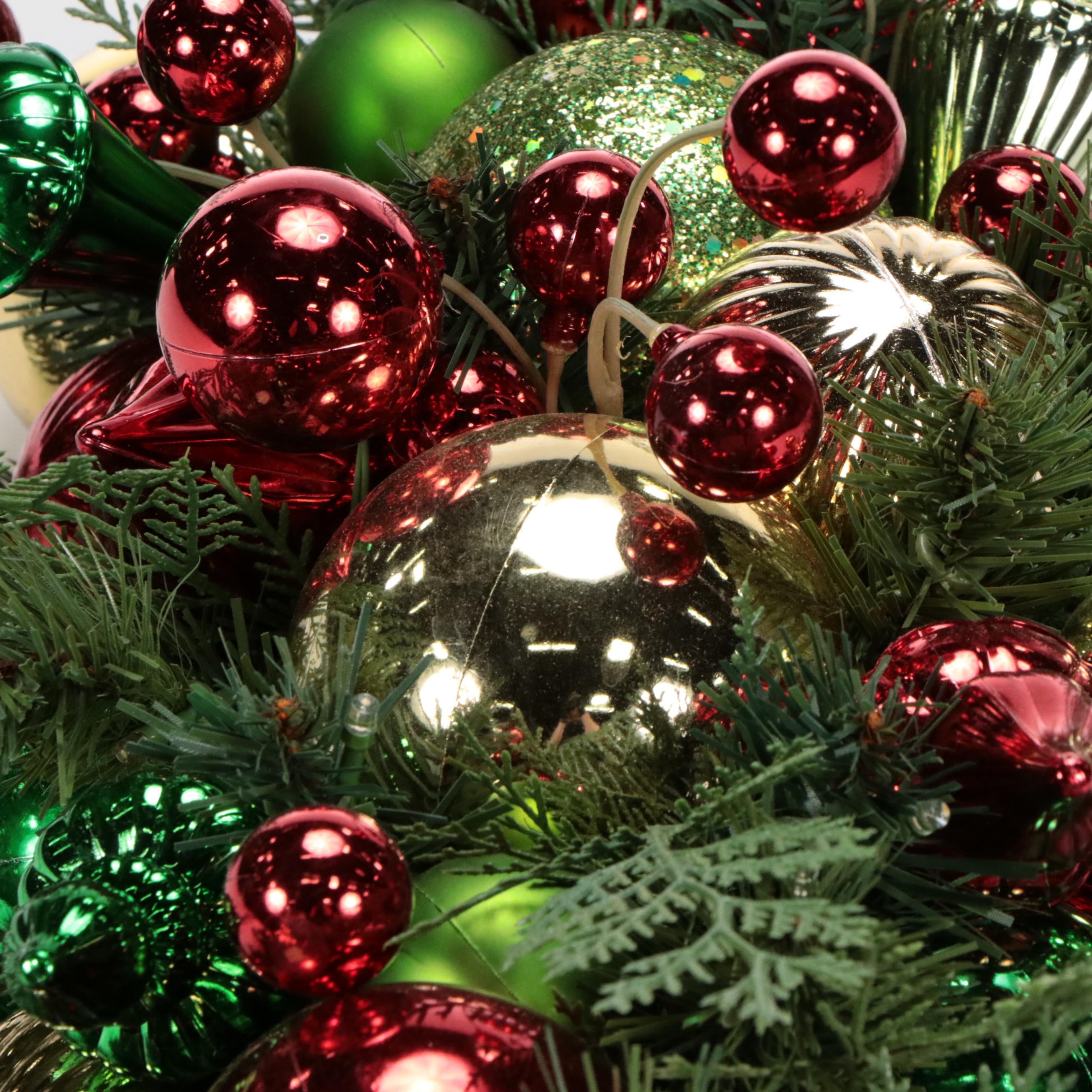 Grandinroad Cordless Holly Jolly Swag Artificial Garland