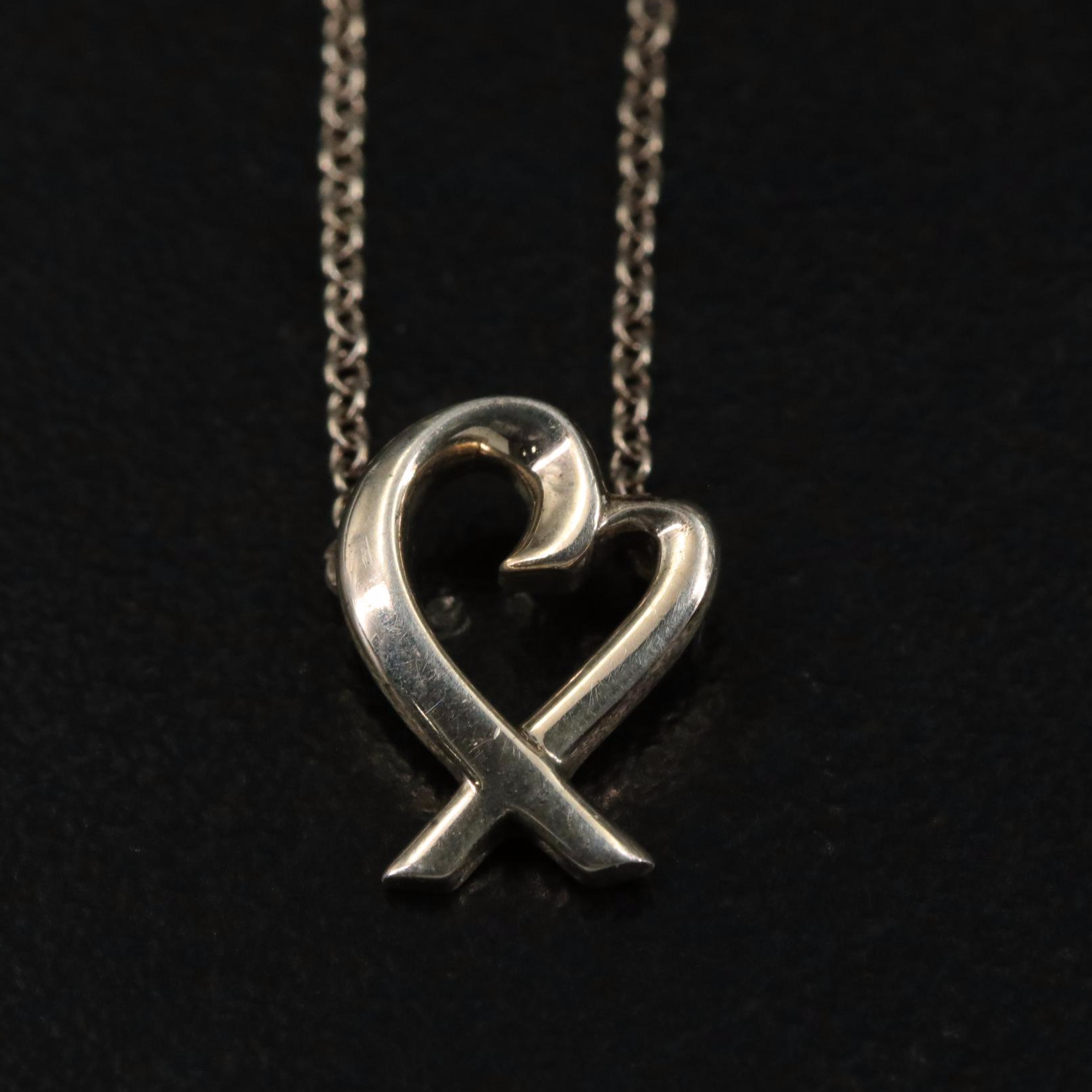 Paloma Picasso for Tiffany & Co. Sterling Loving Heart Necklace