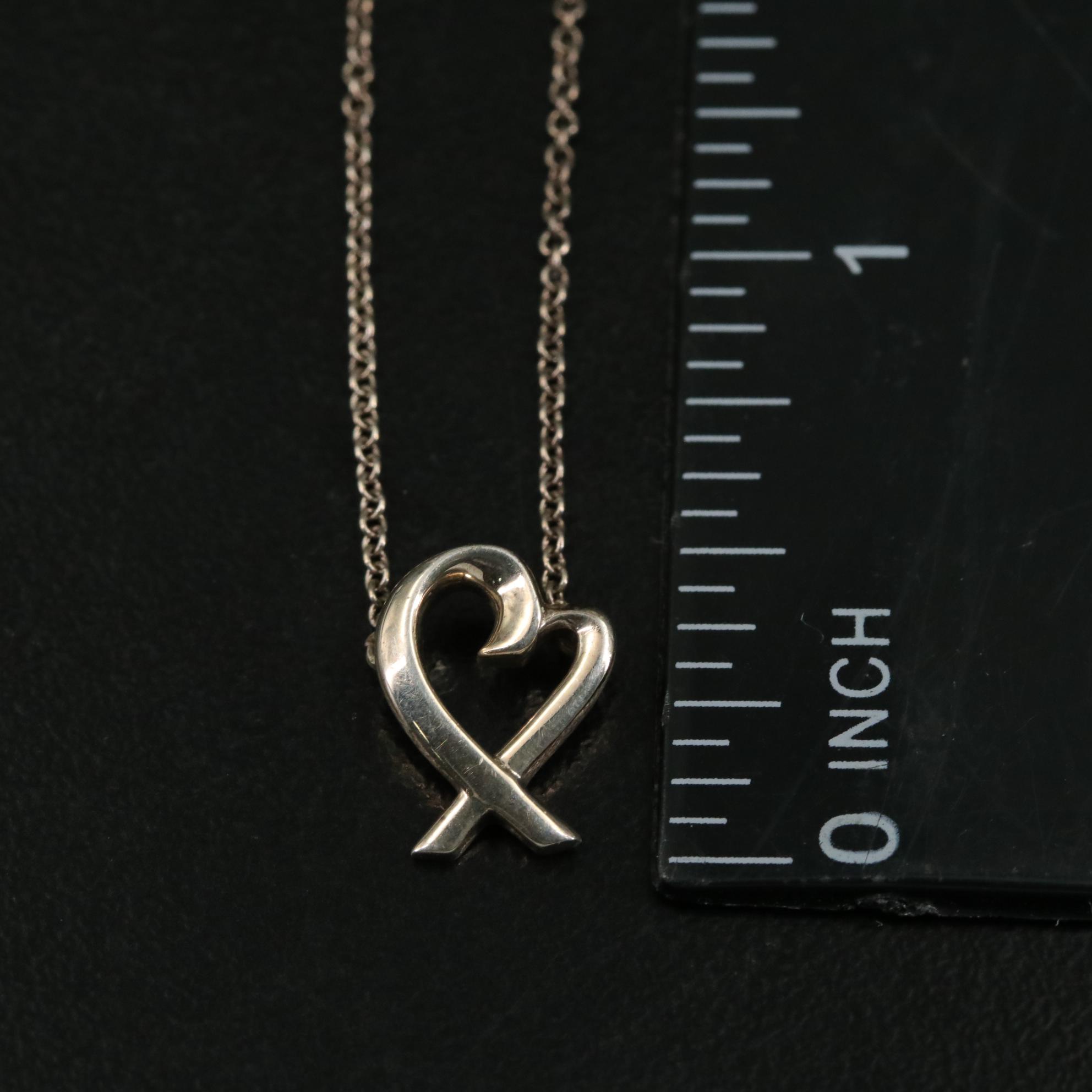 Paloma Picasso for Tiffany & Co. Sterling Loving Heart Necklace