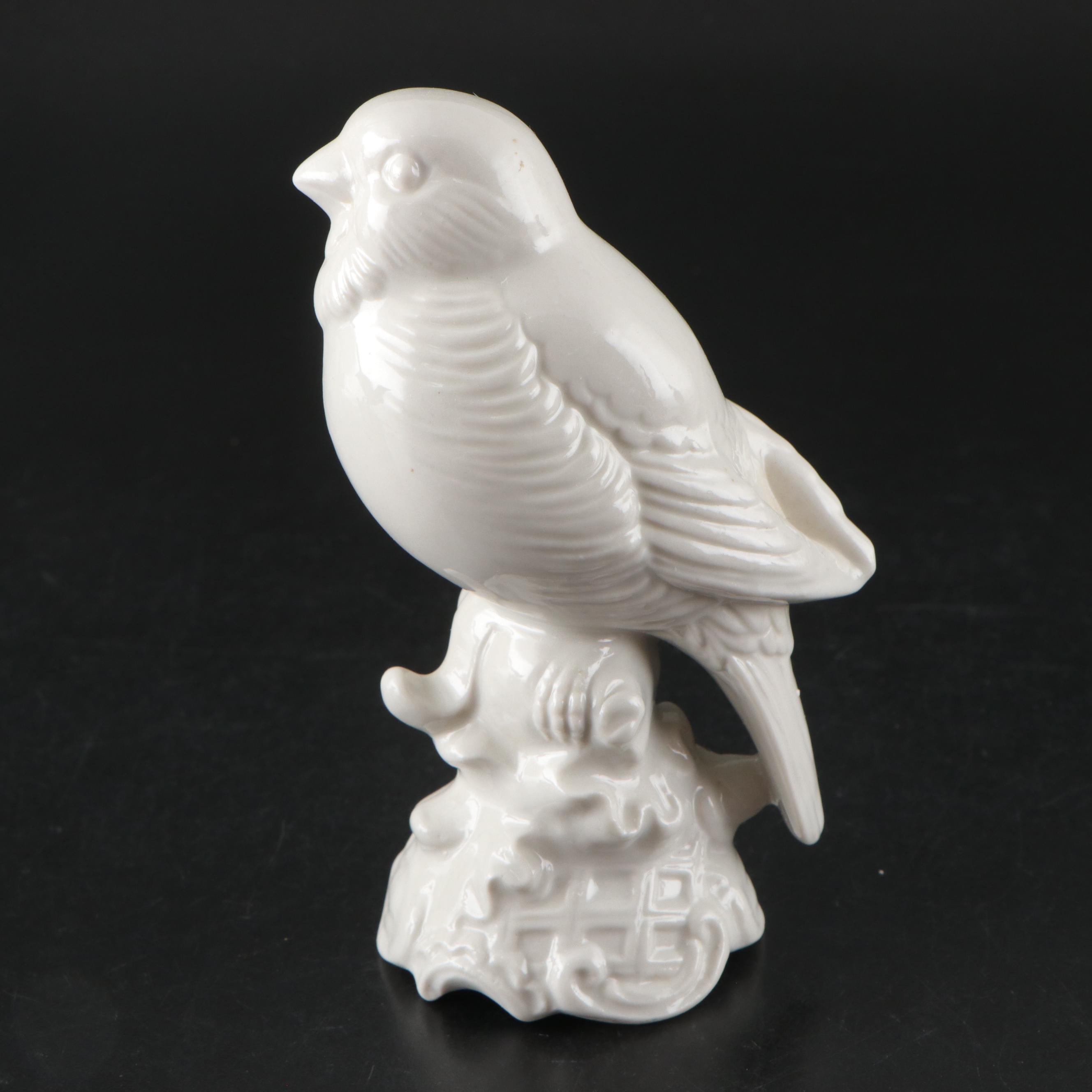 German Zeh Scherzer Porcelain Bird Figurine Pair with Other Porcelain Décor