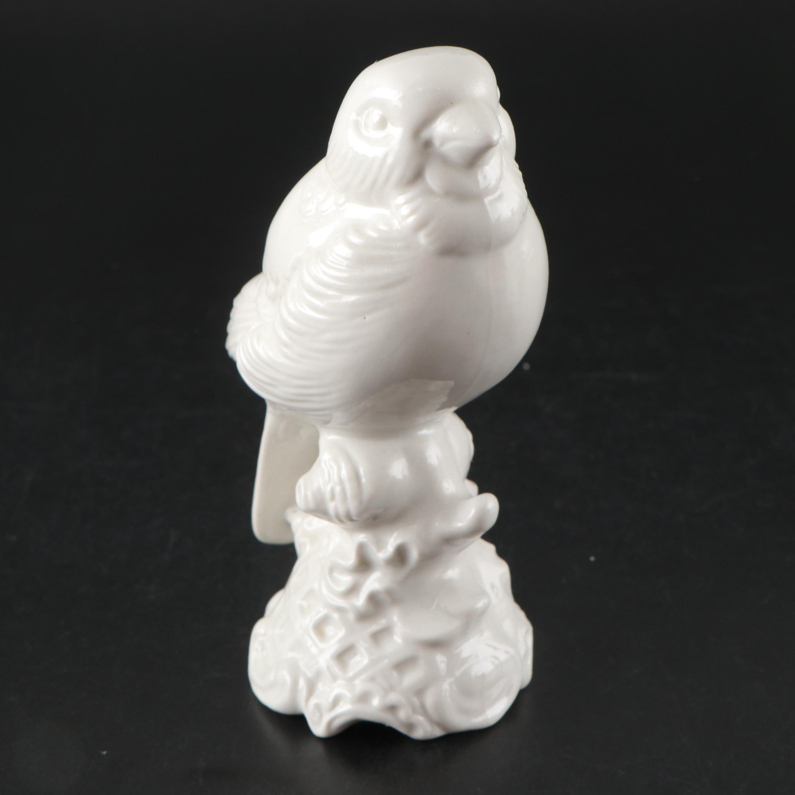 German Zeh Scherzer Porcelain Bird Figurine Pair with Other Porcelain Décor