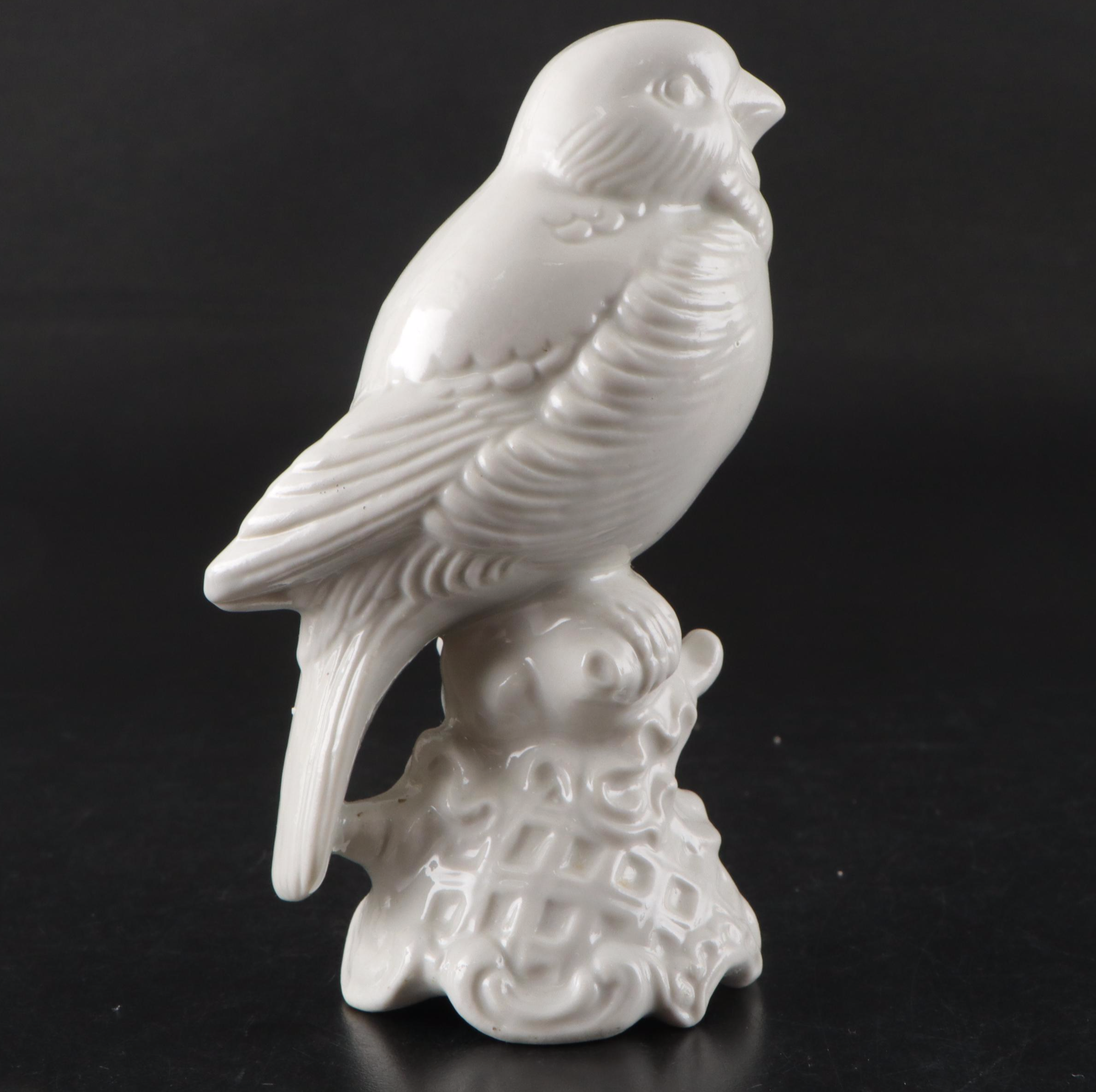 German Zeh Scherzer Porcelain Bird Figurine Pair with Other Porcelain Décor
