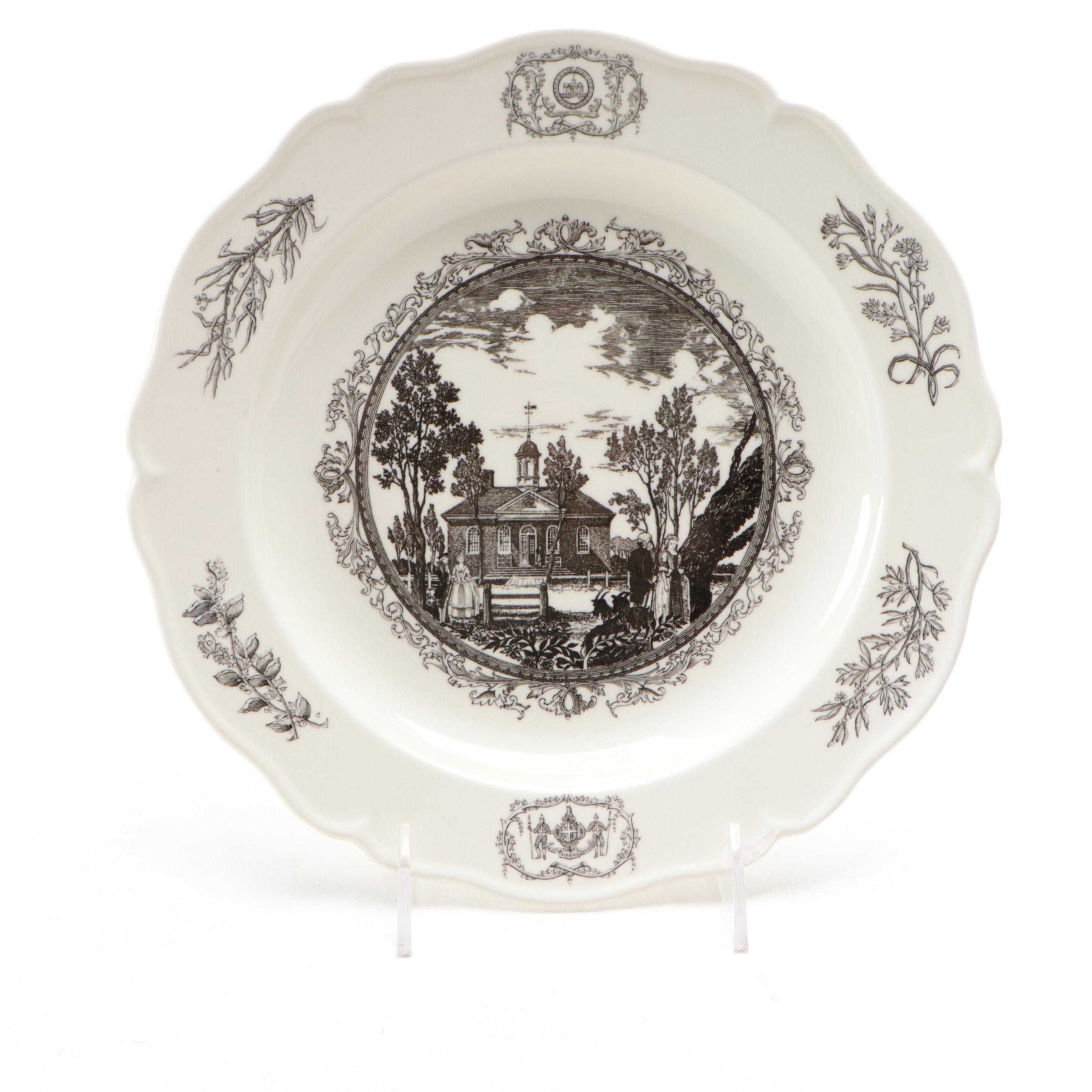 Wedgwood for Williamsburg Restoration  First Edition Collector Plates, 1950